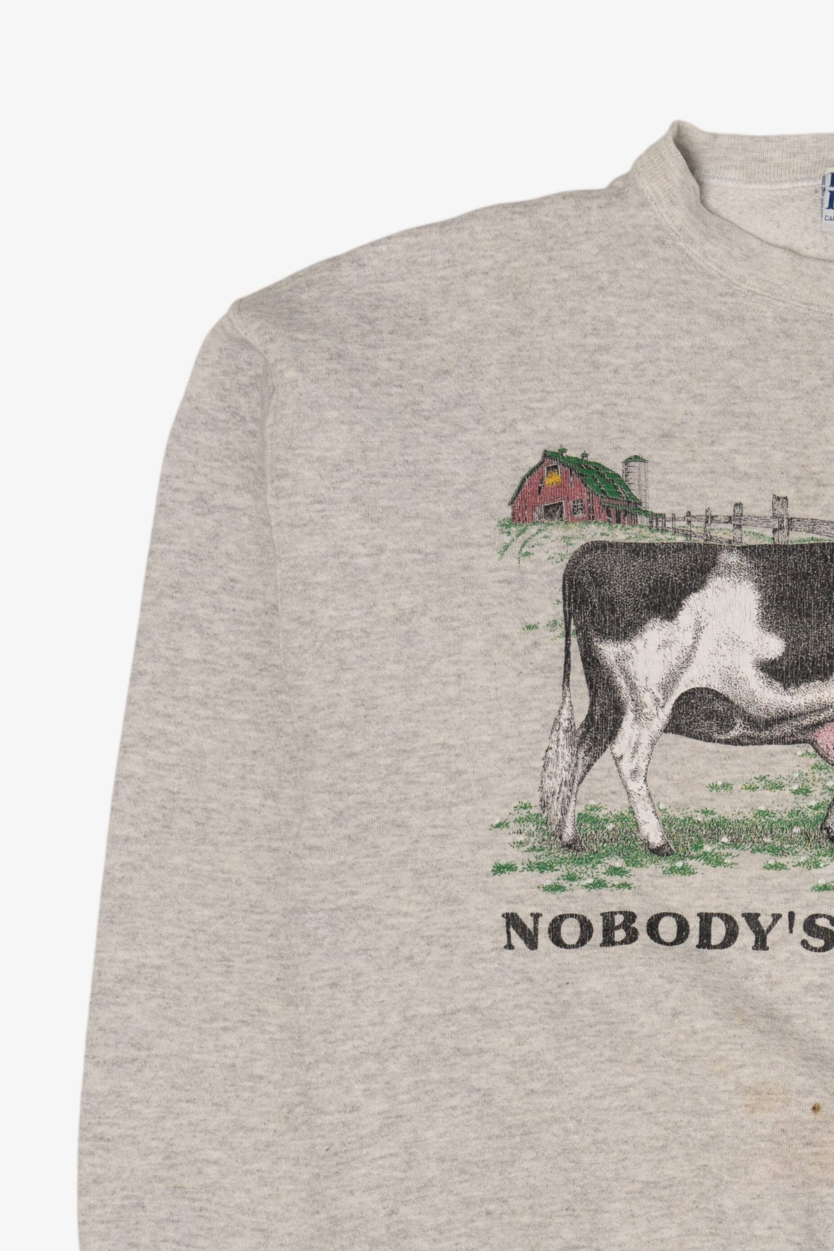 Vintage "Nobody's Perfect" Funny Cow Sweatshirt (1990s)