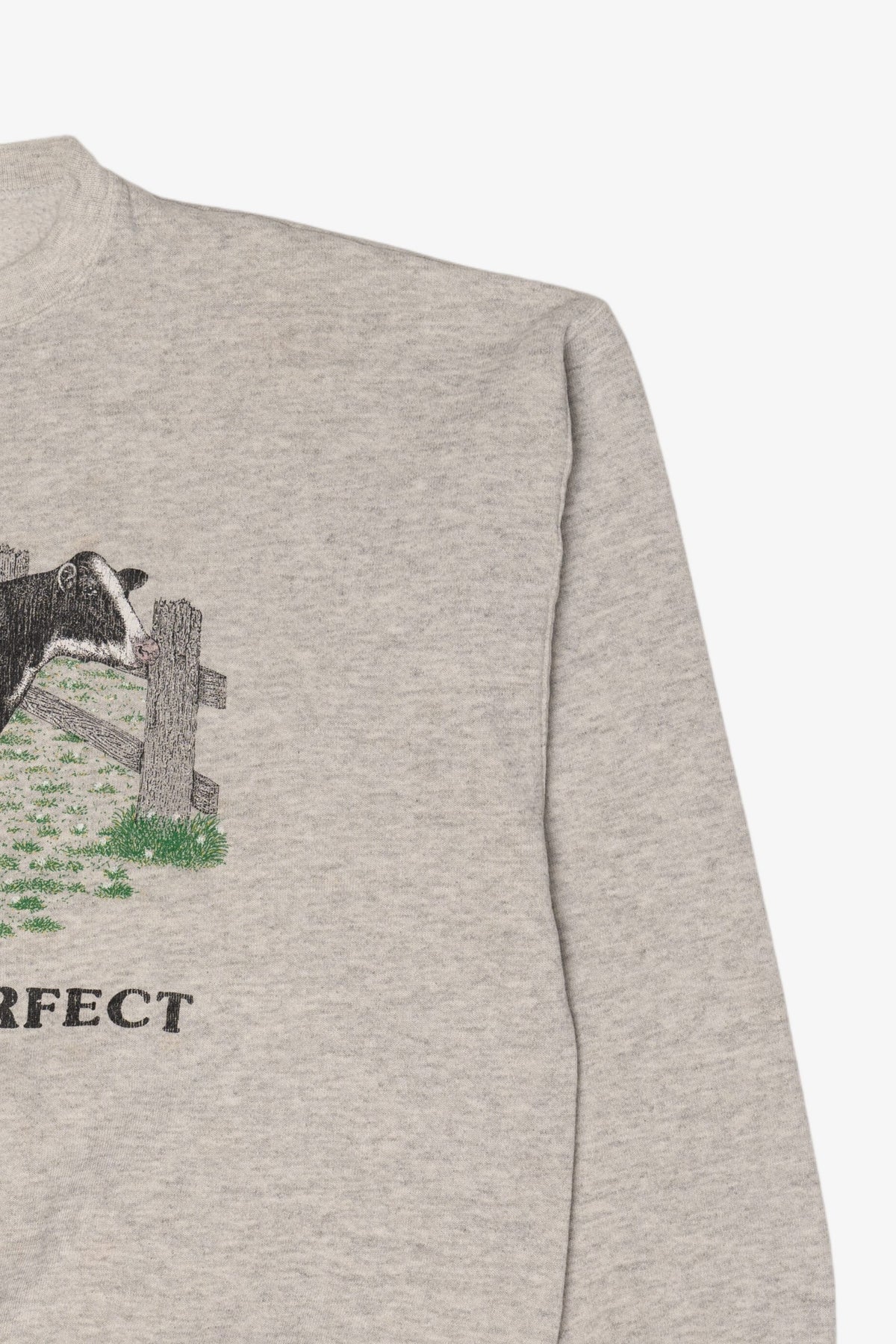 Vintage "Nobody's Perfect" Funny Cow Sweatshirt (1990s)