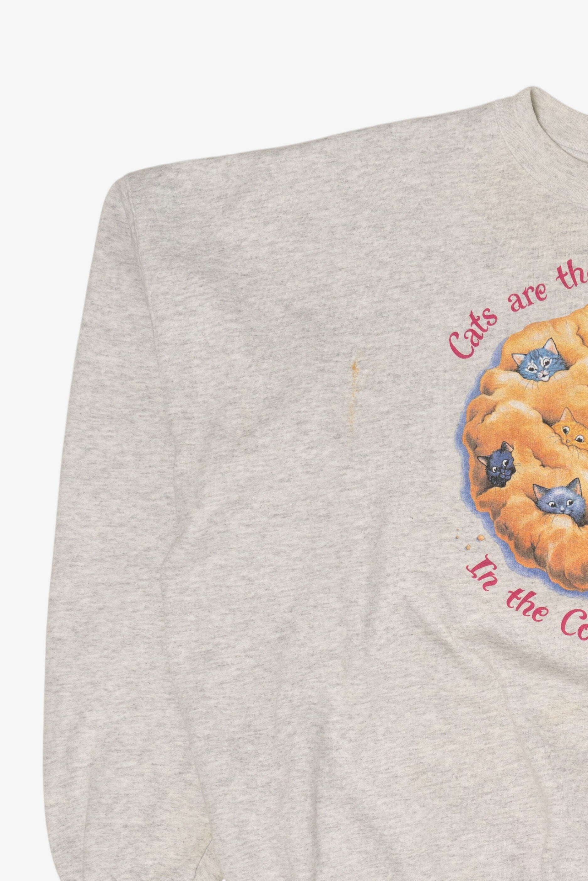 Vintage "Cats Are The Chocolate Chips In the Cookie Of Life" Sweatshirt (1990s)