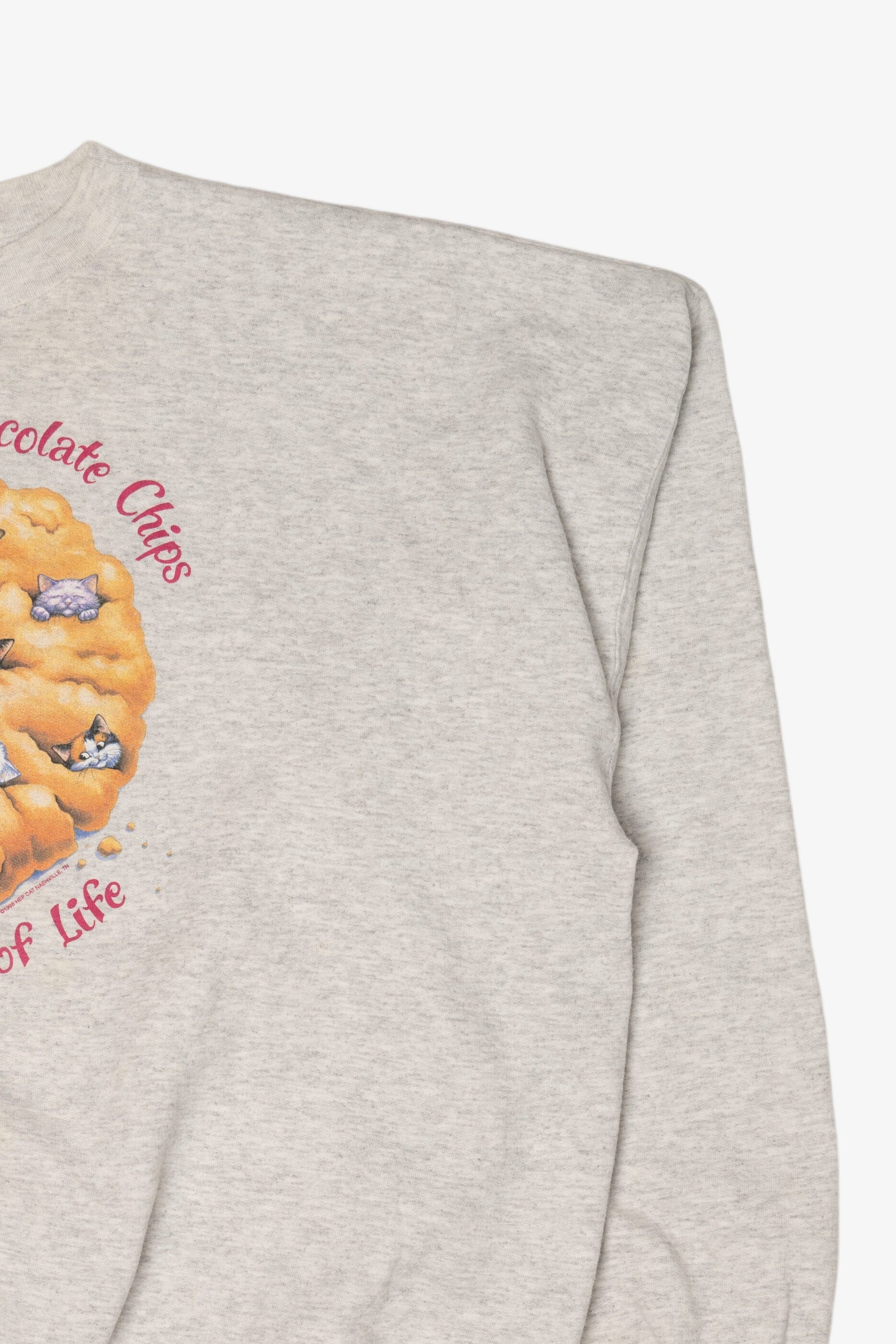 Vintage "Cats Are The Chocolate Chips In the Cookie Of Life" Sweatshirt (1990s)