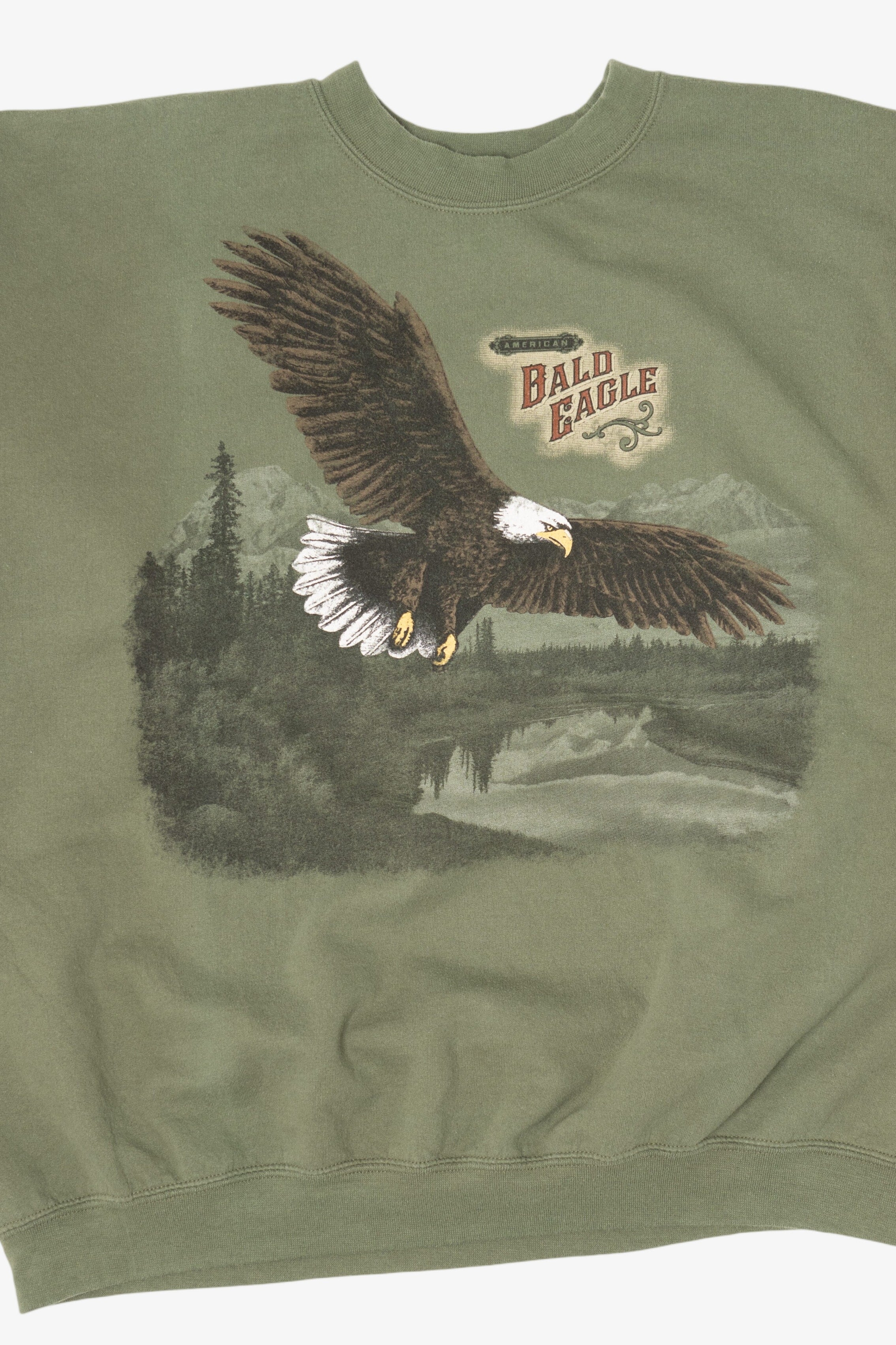 Green American Bald Eagle Sweatshirt