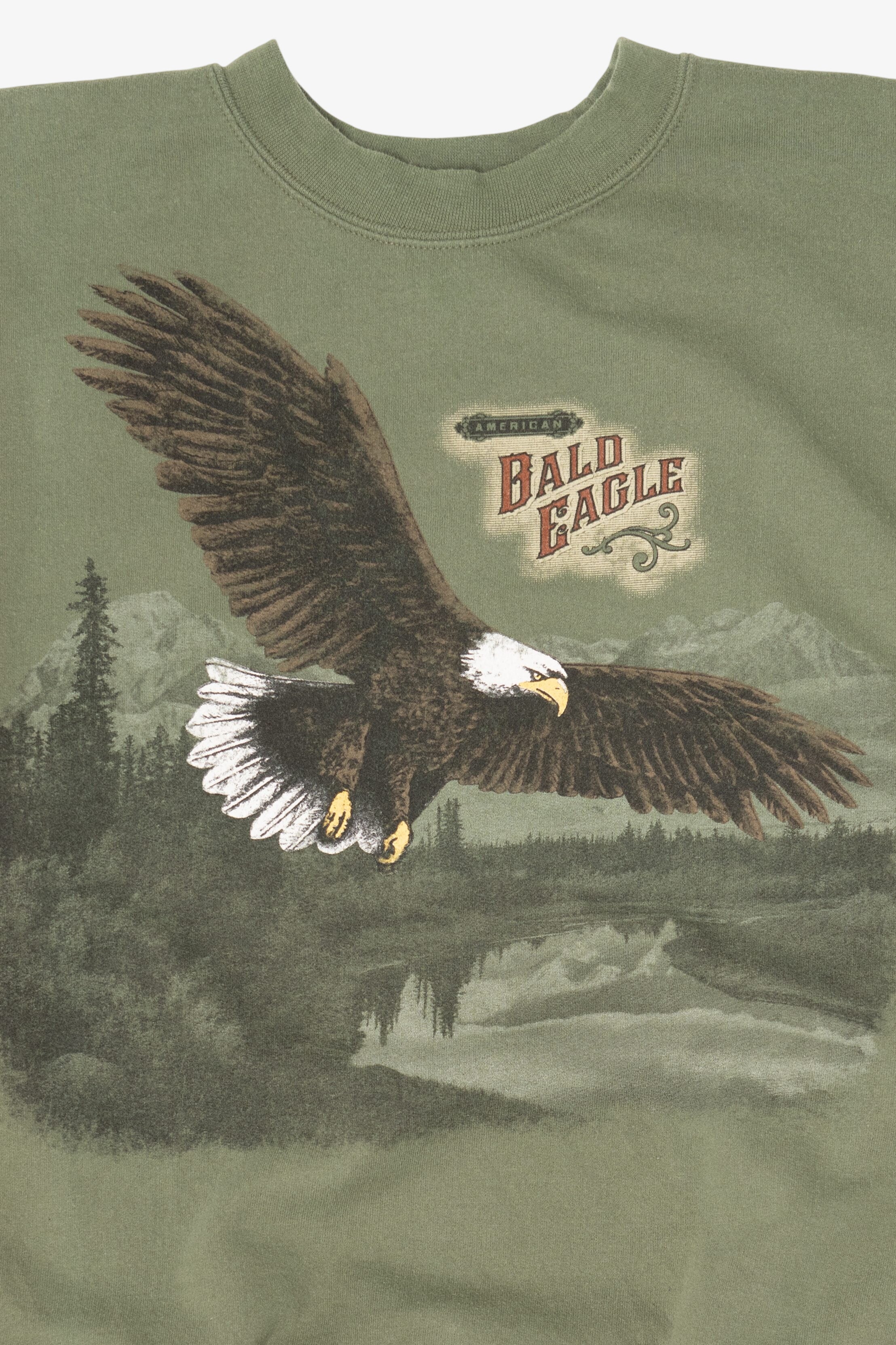 Green American Bald Eagle Sweatshirt