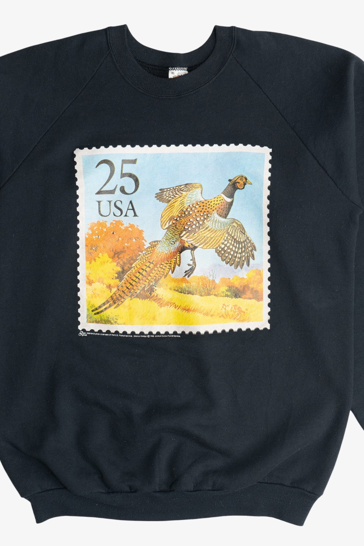 Vintage Pheasant USA Postage Stamp Sweatshirt (1990s)