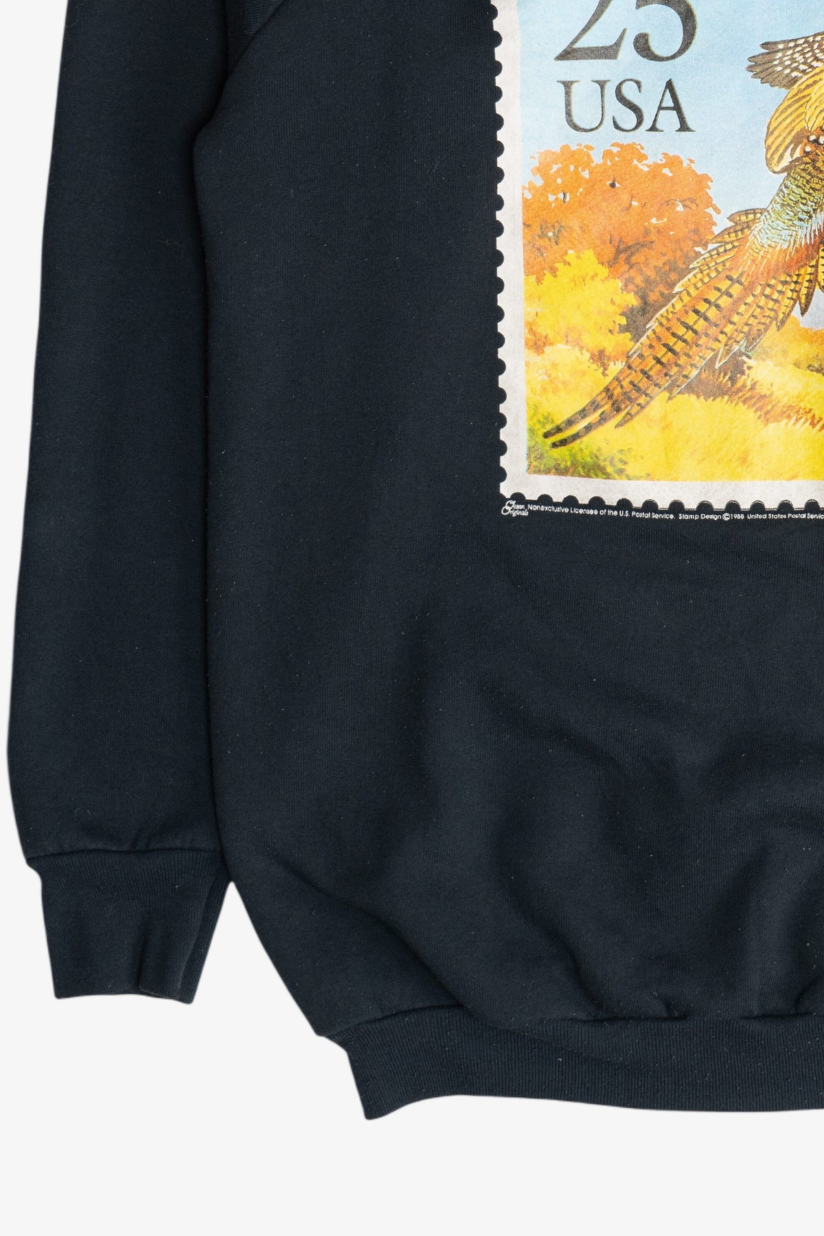 Vintage Pheasant USA Postage Stamp Sweatshirt (1990s)