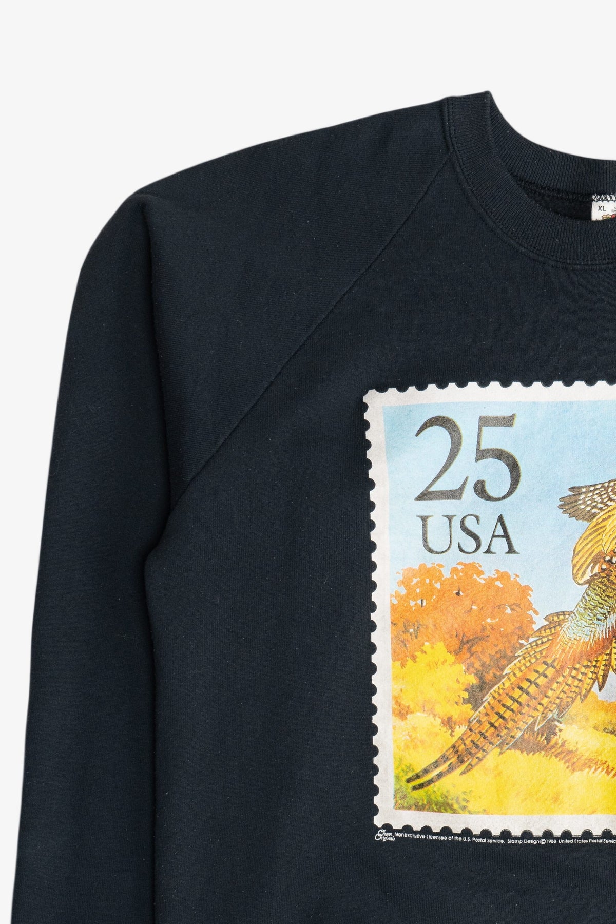 Vintage Pheasant USA Postage Stamp Sweatshirt (1990s)