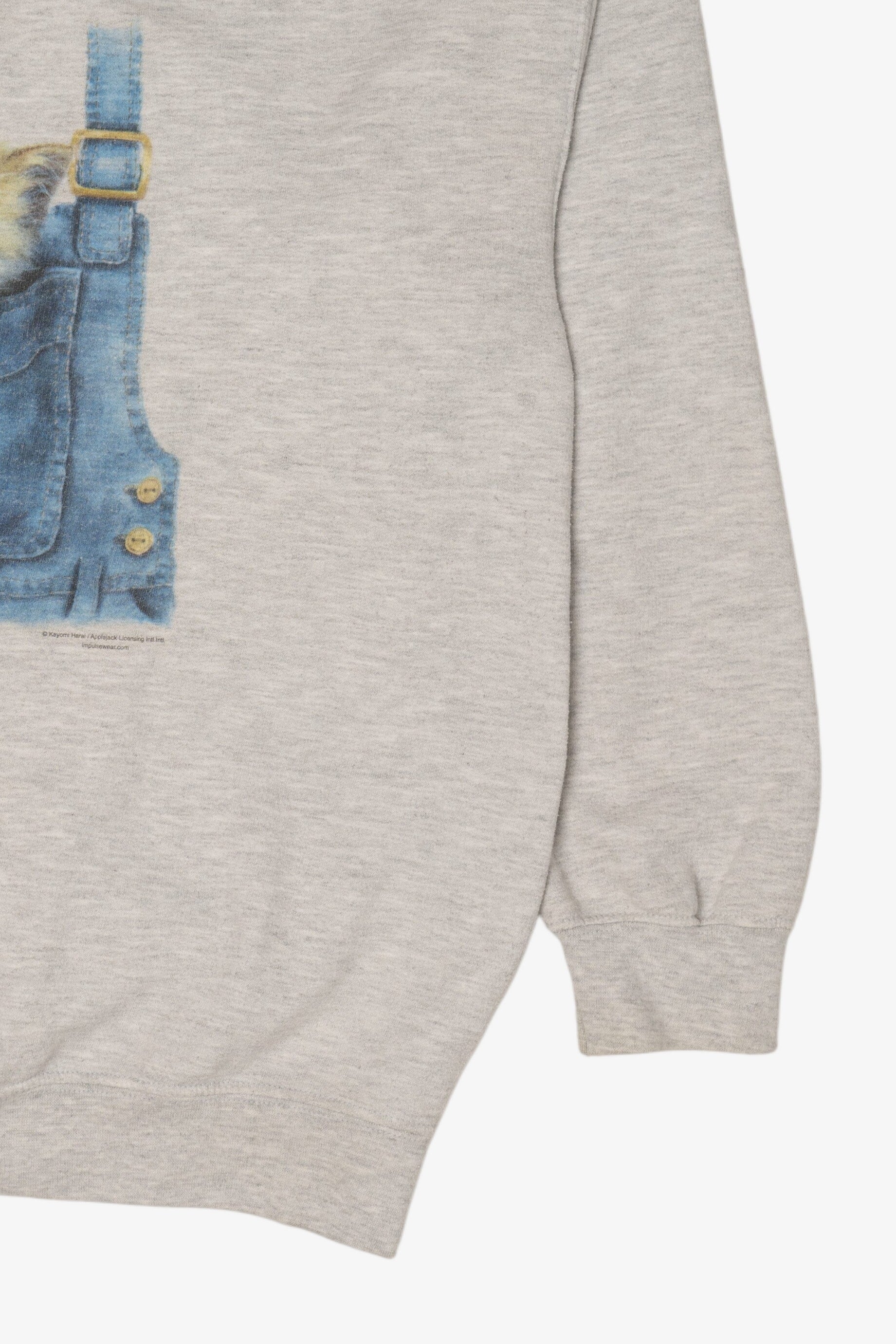 Gray Kitten In Overall Pocket Sweatshirt