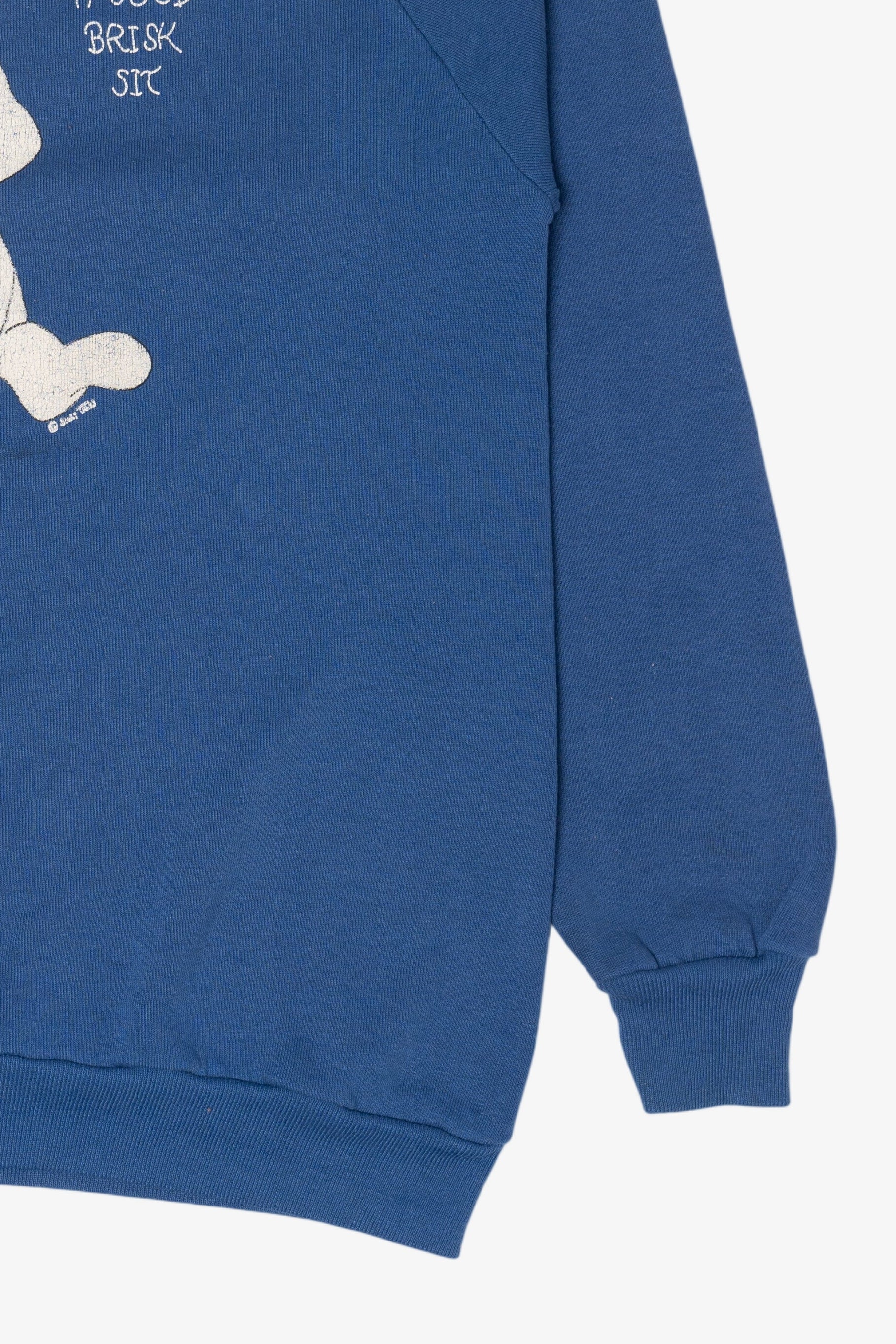 Vintage Blue "My Idea Of Exercise" Funny Bunny Raglan Sweatshirt (1990s)