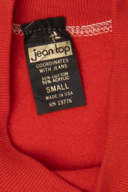 Vintage Red "Ich Liebe Dich" I Love You Teddy Bear Raglan Sweatshirt (1980s)