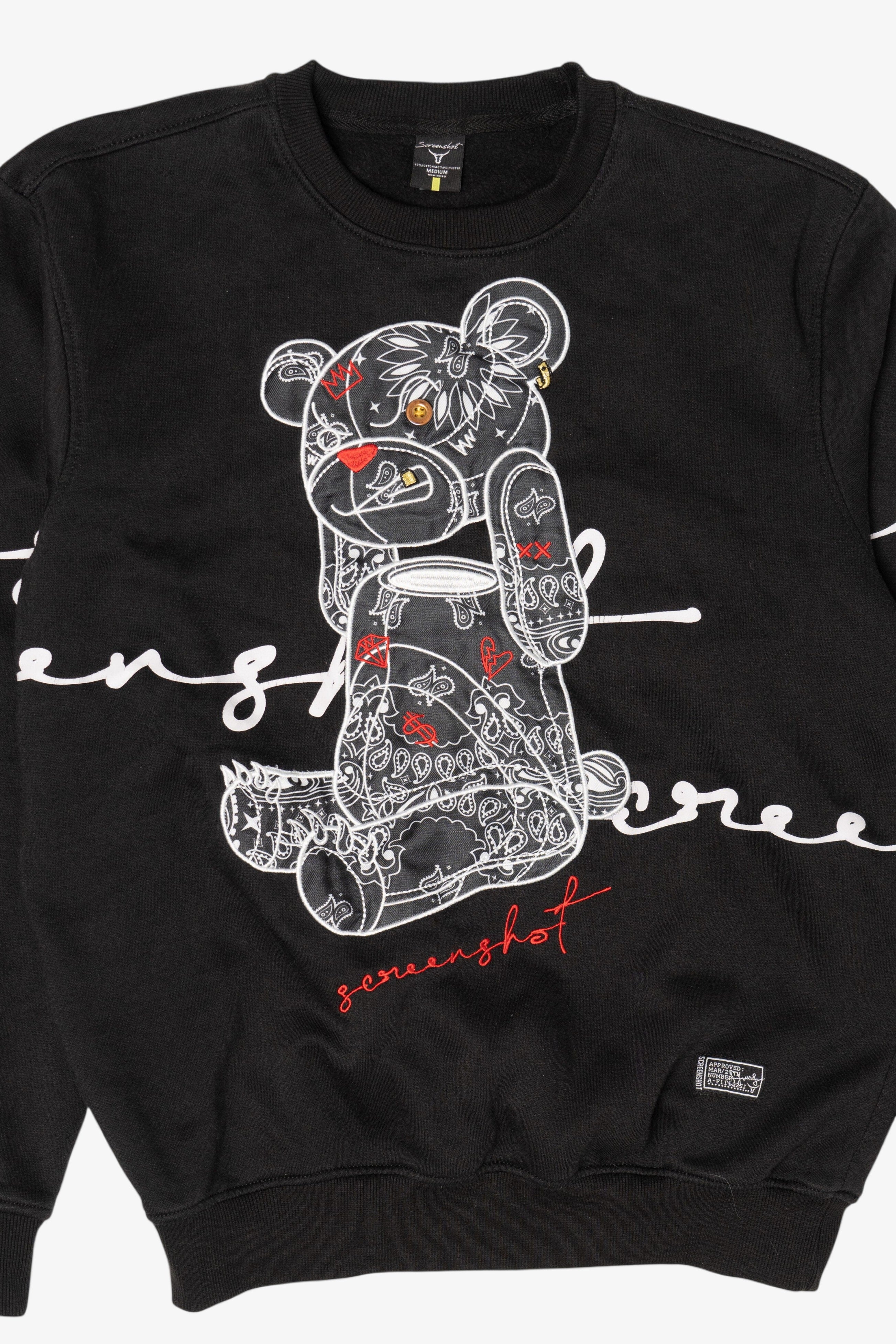 Black Screenshot Teddy Bear Sweatshirt (2020s)