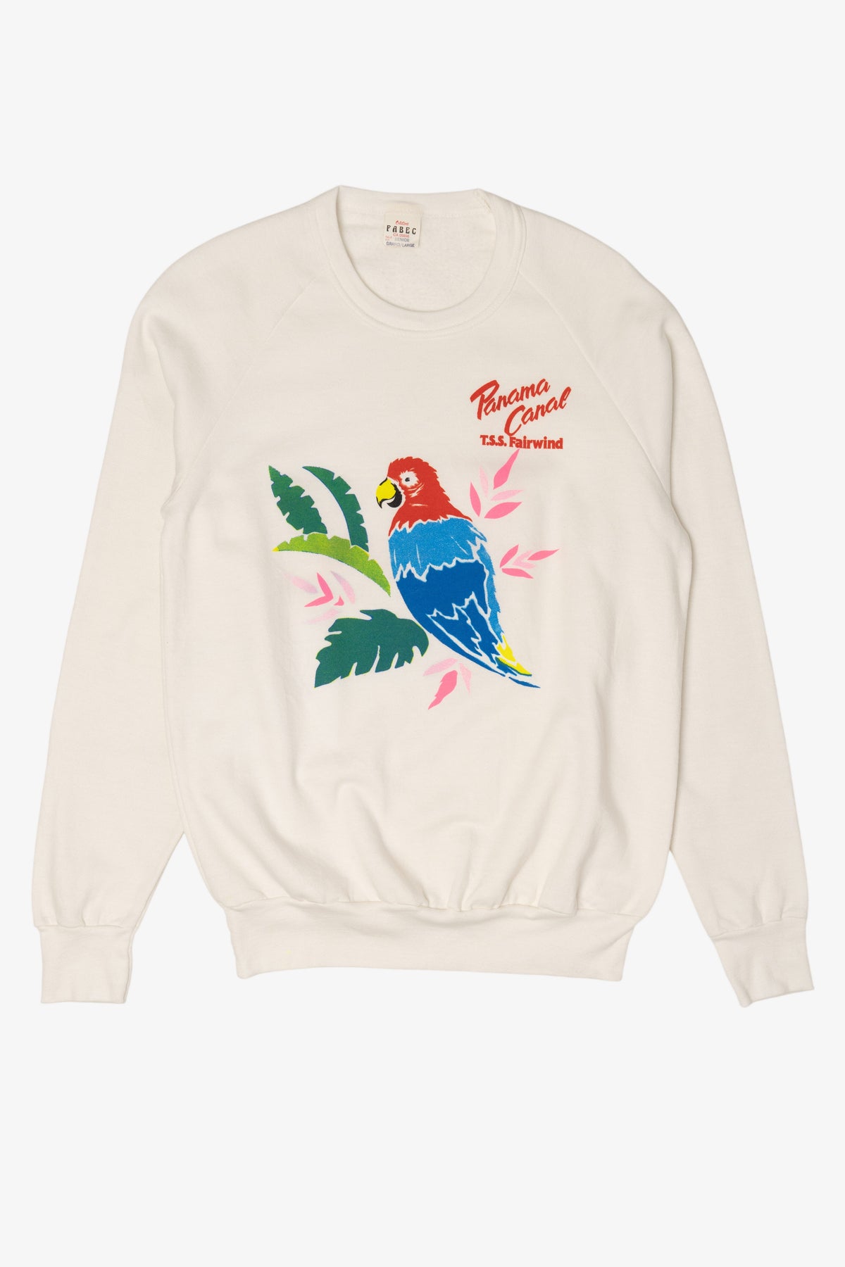 Vintage Panama Canal T.S.S Fairwind Parrot Raglan Sweatshirt (1990s)