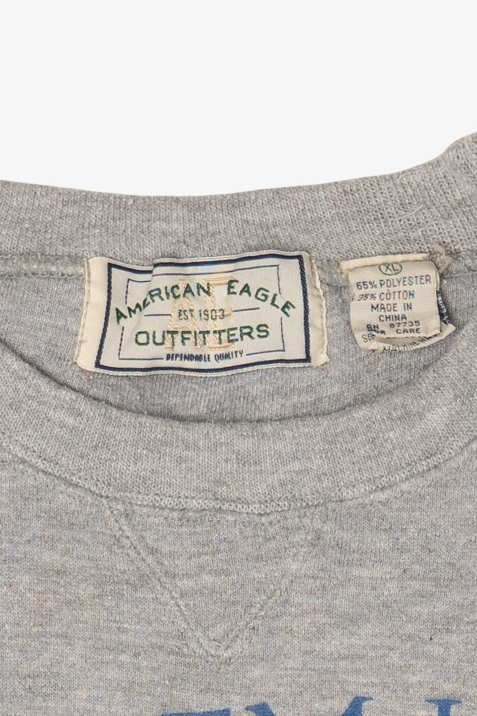 Vintage Gray American Eagle "Let Them Live" Orcas Sweatshirt (1990s)
