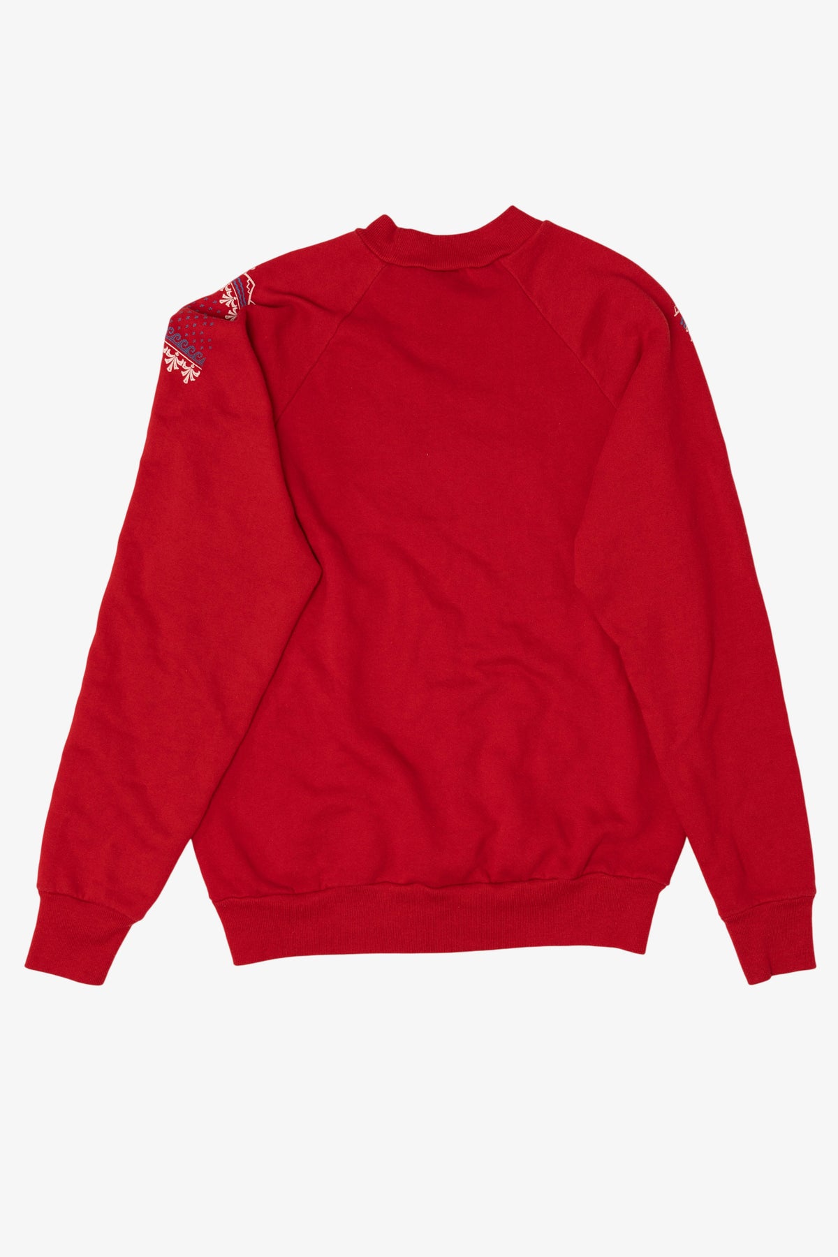 Vintage Red "Alaska" Embossed Polar Bears Raglan Sweatshirt (1980s)