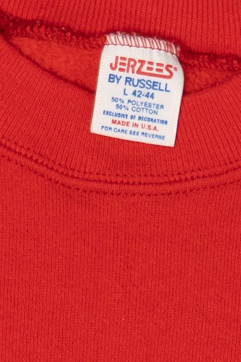 Vintage Red "My Friends Say I Hunt To Much" Utah Funny Raglan Sweatshirt (1980s)