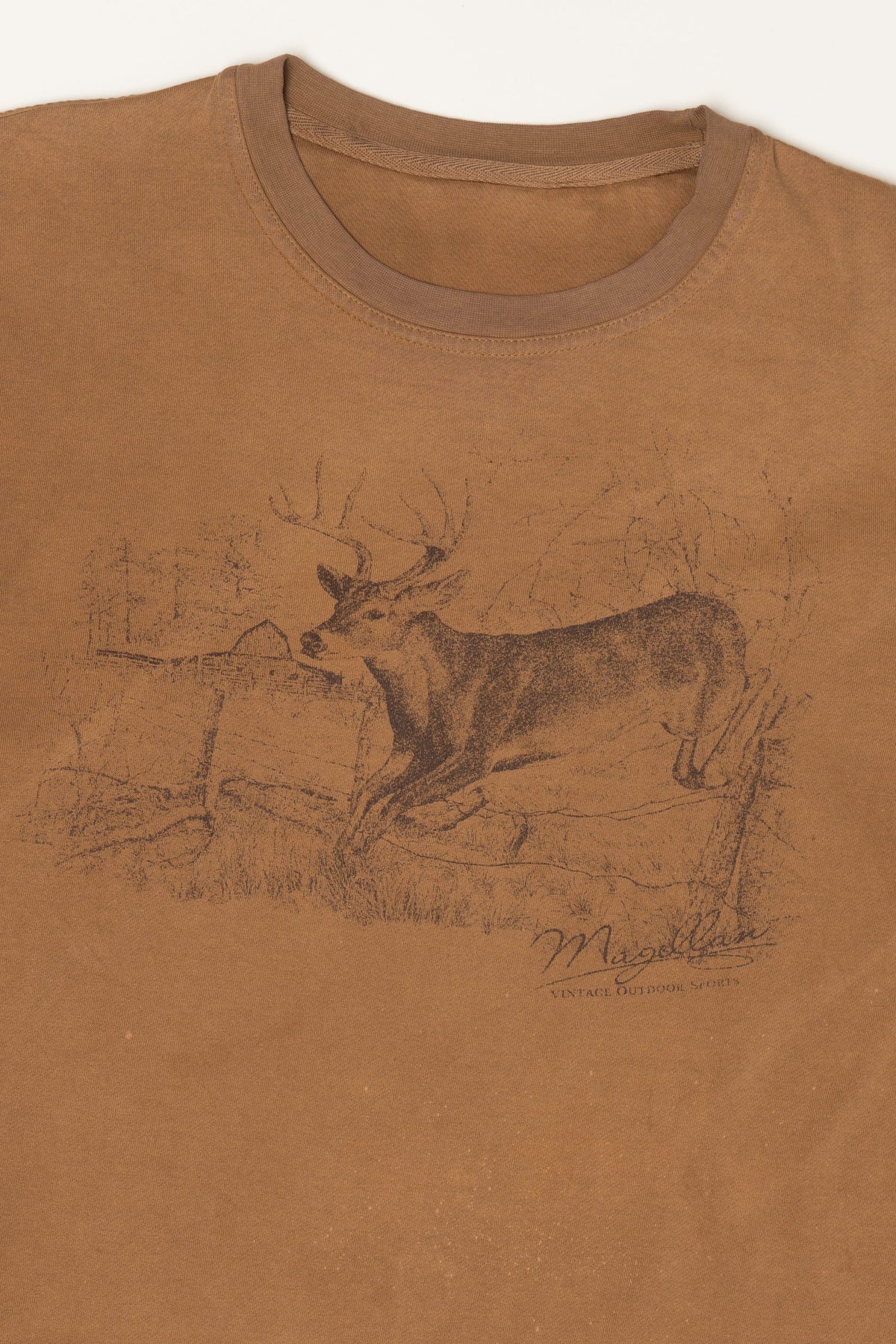 Vintage Distressed Deer Buck Brown Sweatshirt (2000s)