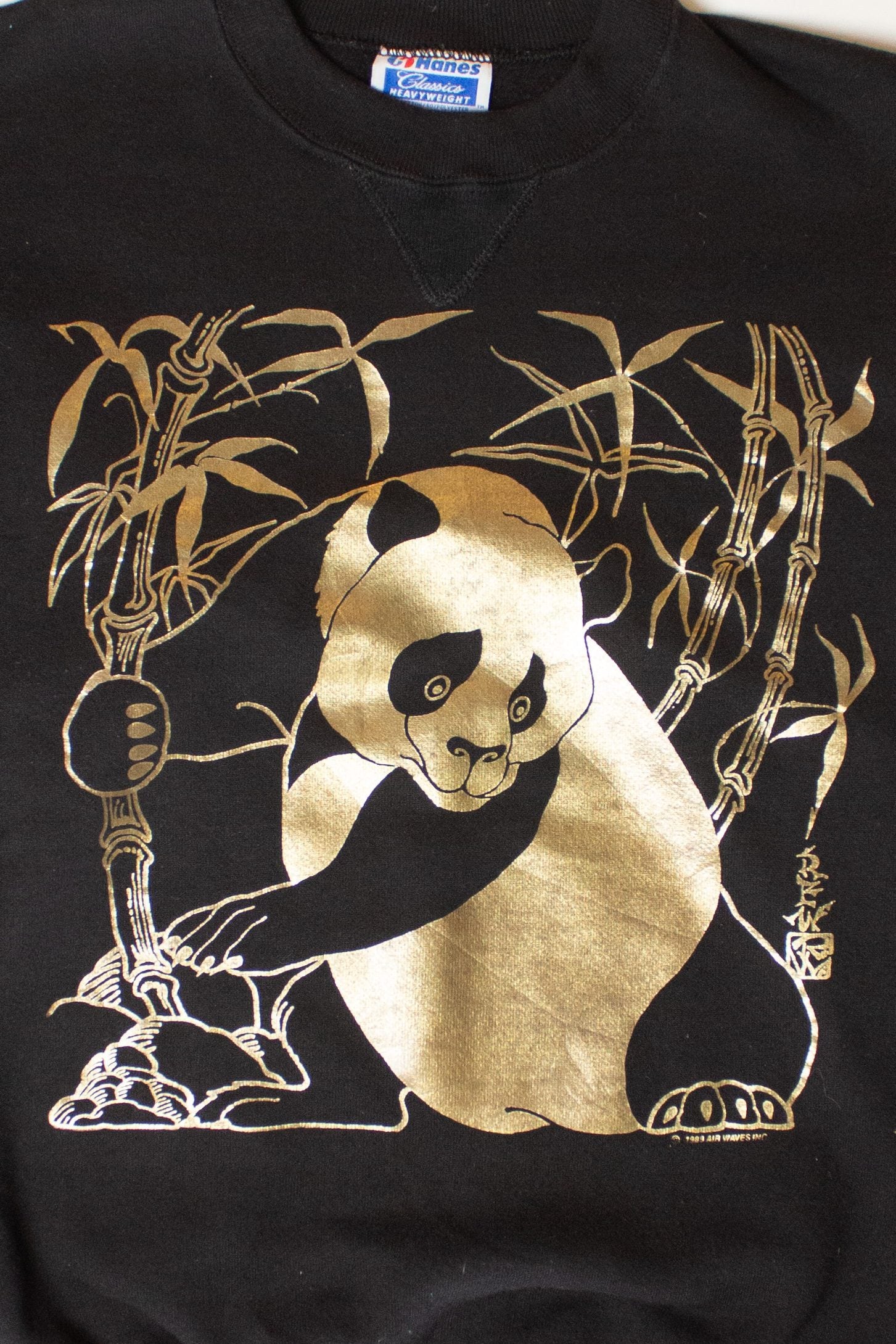 Vintage Golden Panda Sweatshirt (1980s)
