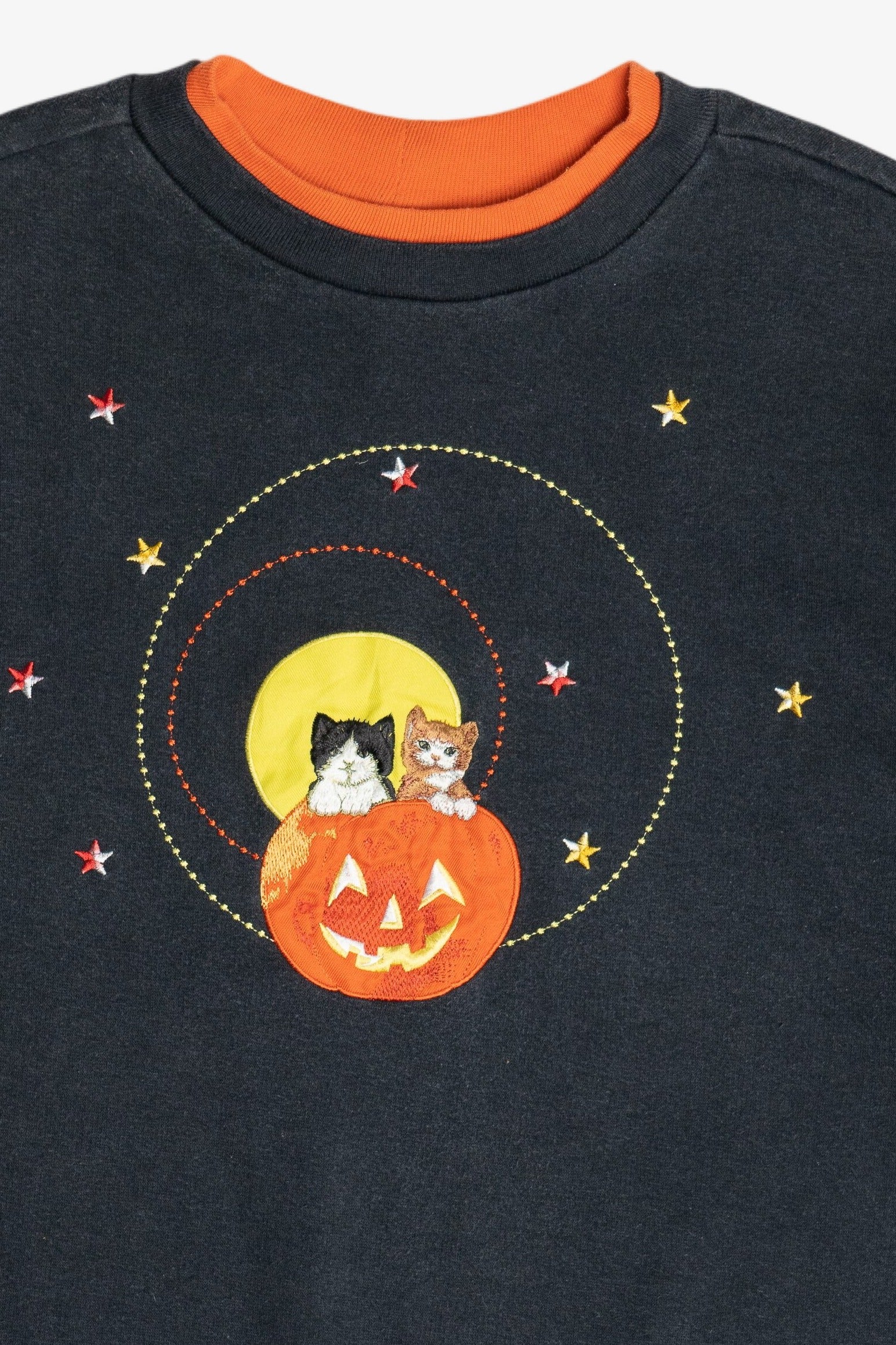 Vintage Kittens In A Pumpkin Halloween Sweatshirt (1990s)