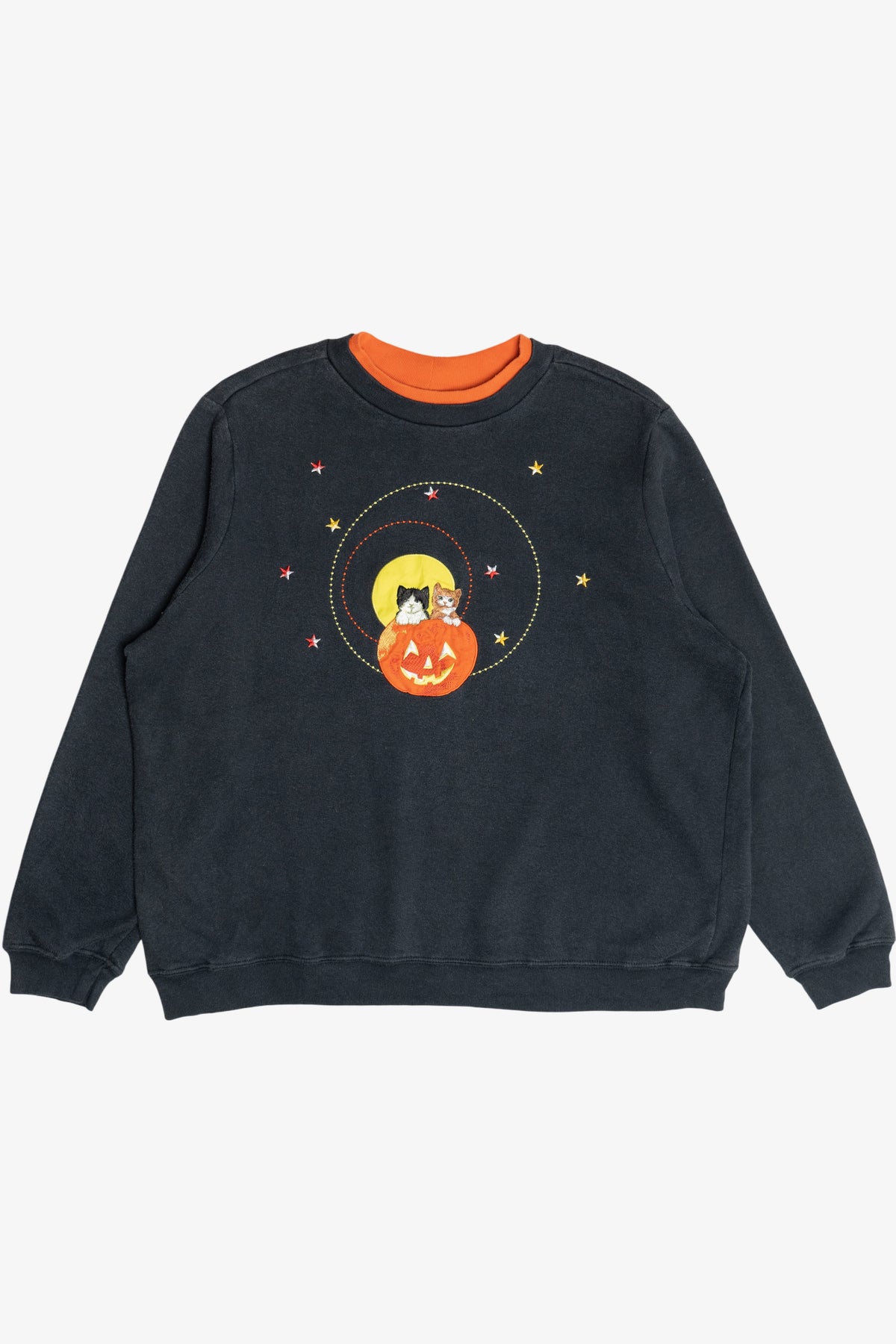 Vintage Kittens In A Pumpkin Halloween Sweatshirt (1990s)