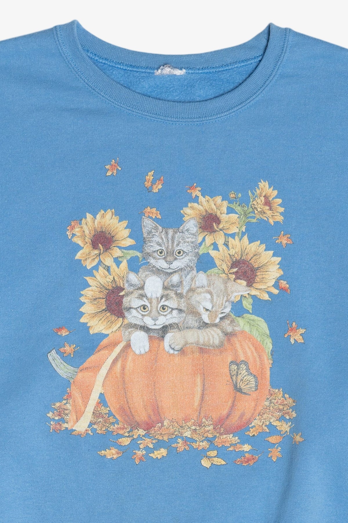 Vintage Cats In A Pumpkin Fall Harvest Sweatshirt (1990s)