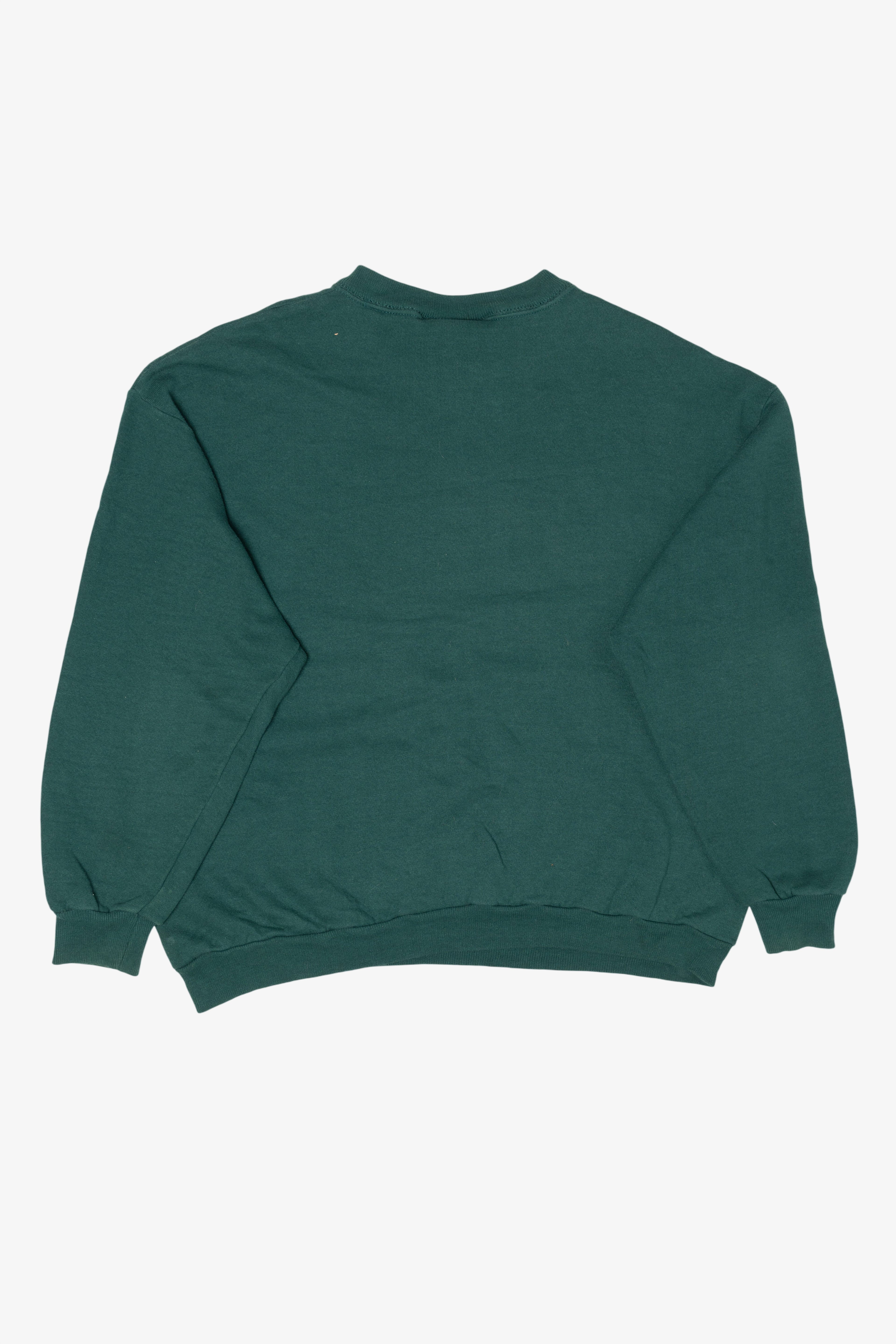 Vintage Green Puppies In Pumpkin Wagon Autumn Harvest Sweatshirt (1990s)