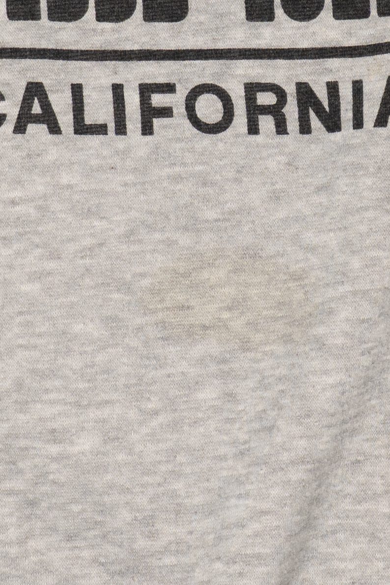 Vintage Embossed "Teddy Love" California Light Gray Raglan Sweatshirt (1990s)