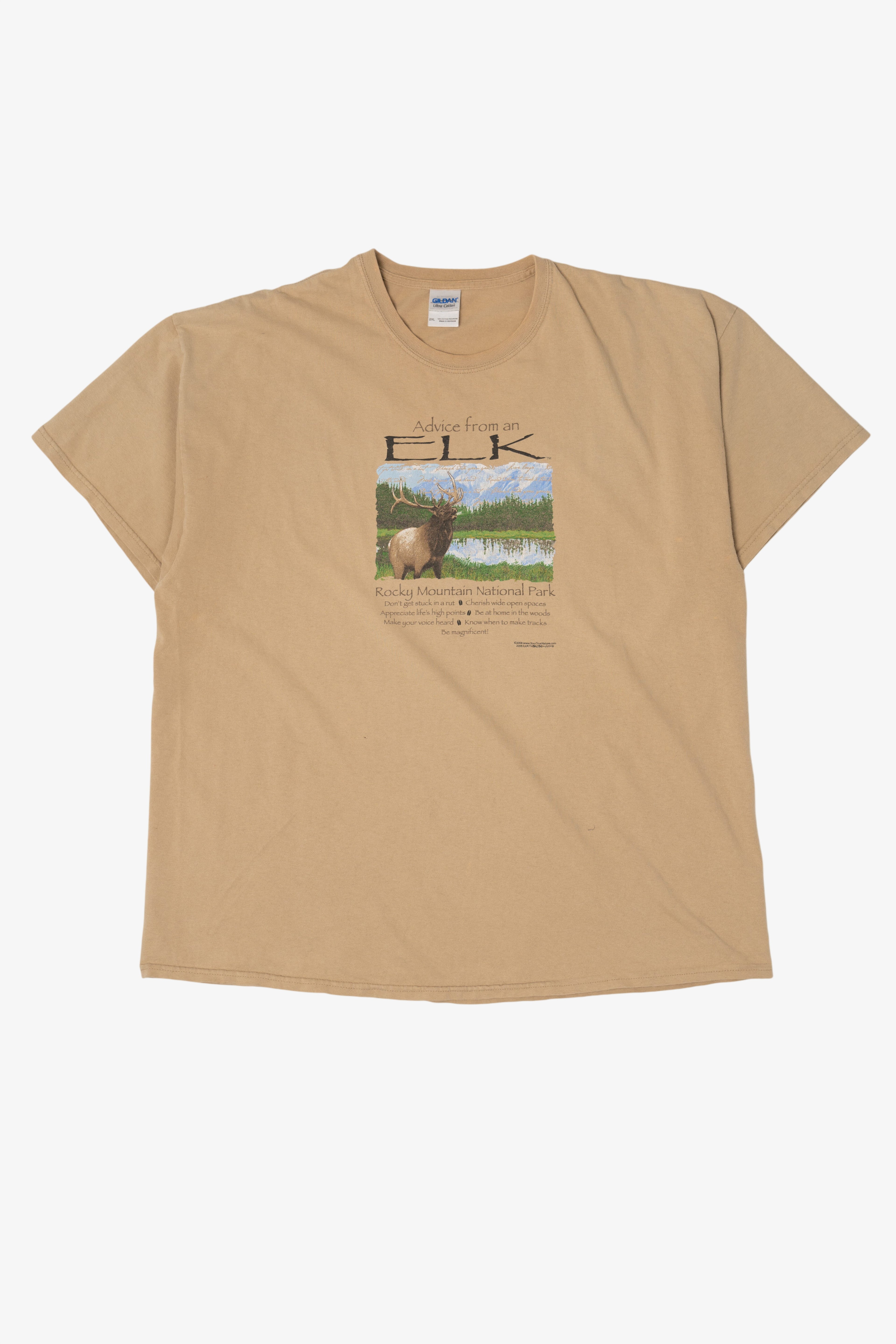 Vintage "Advice From An Elk" Rocky Mountain National Park T-Shirt (2000s)