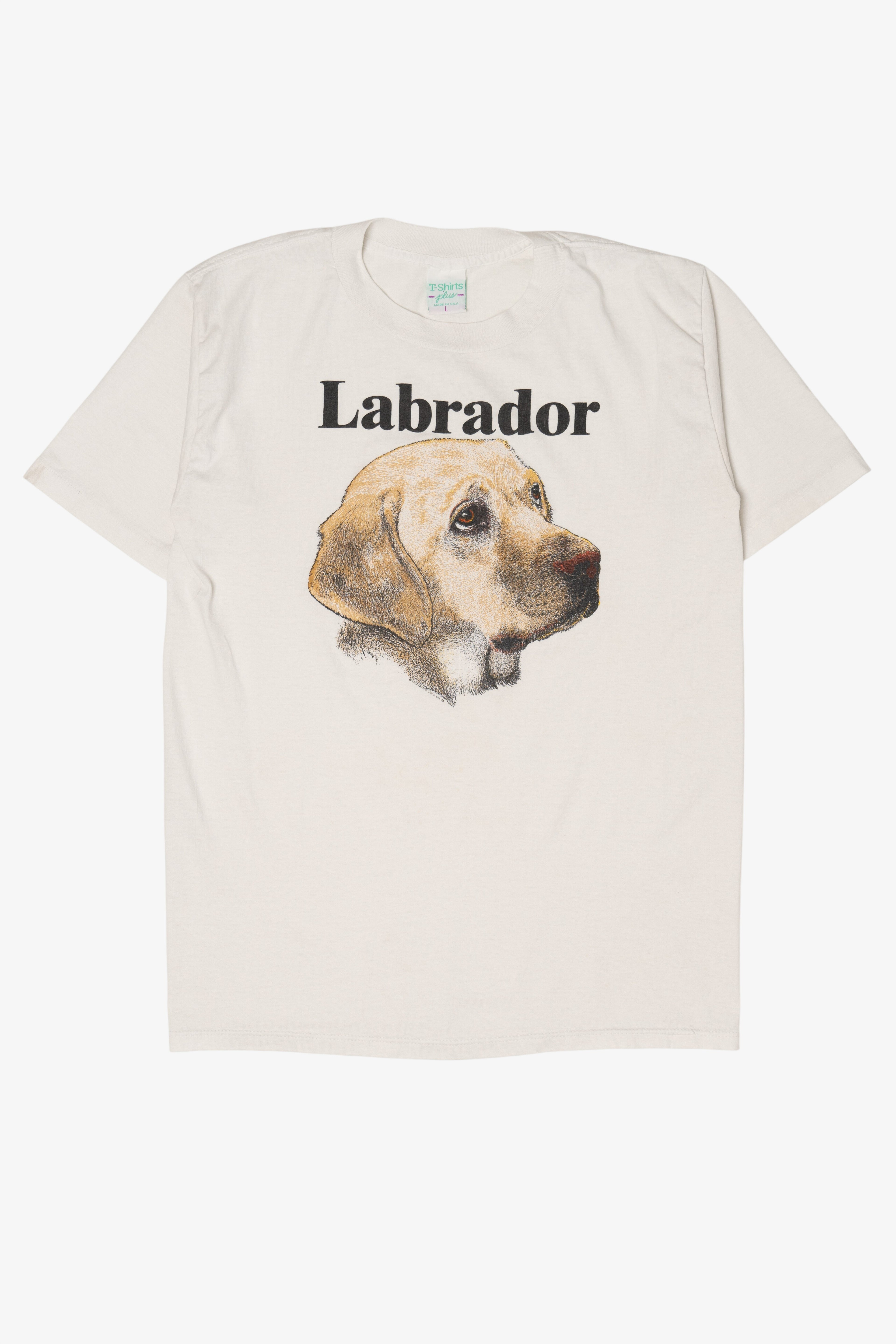 Vintage White Labrador Dog T-Shirt (1980s)