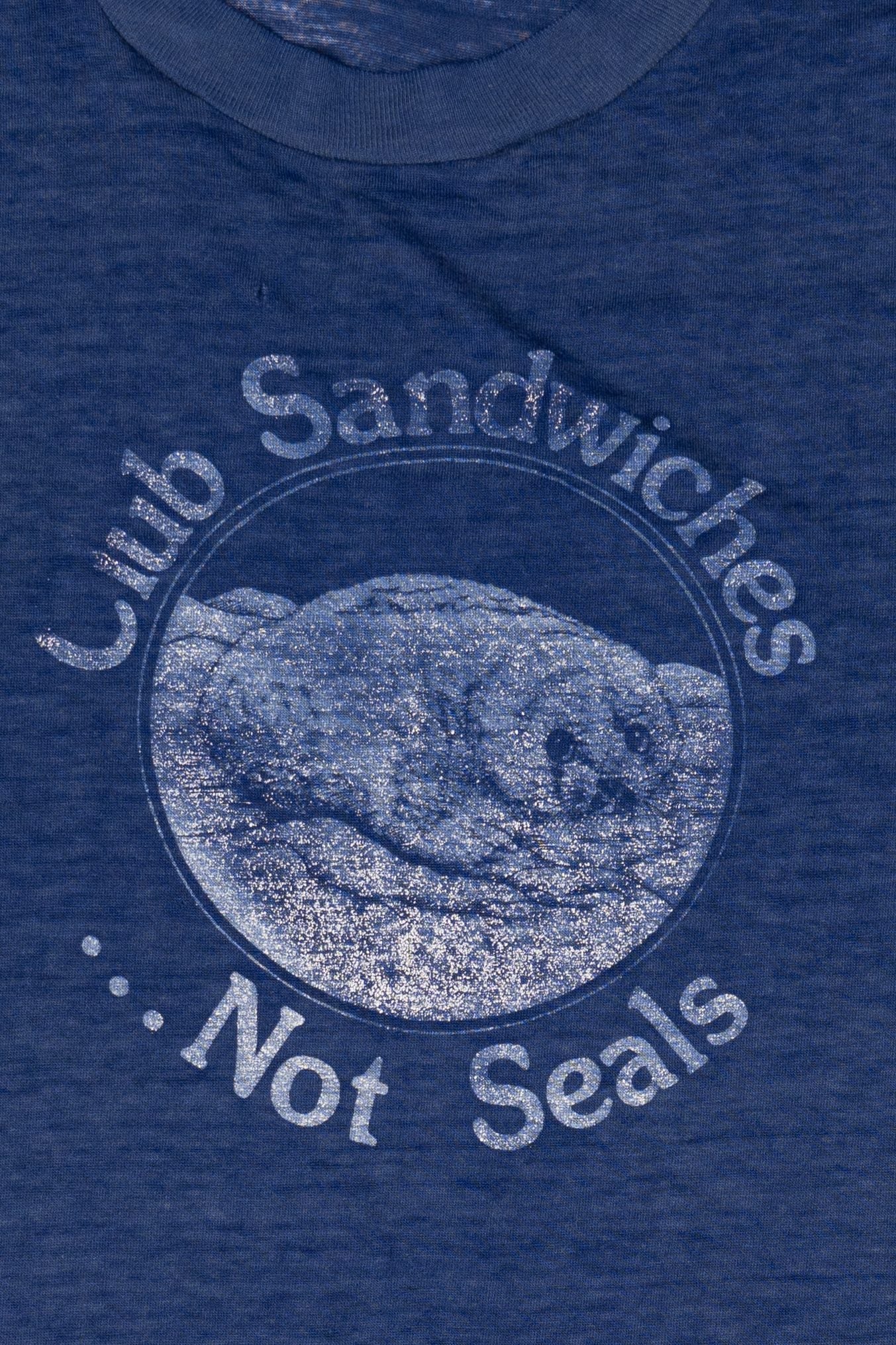 Vintage "Club Sandwiches... Not Seals" T-Shirt (1980s)