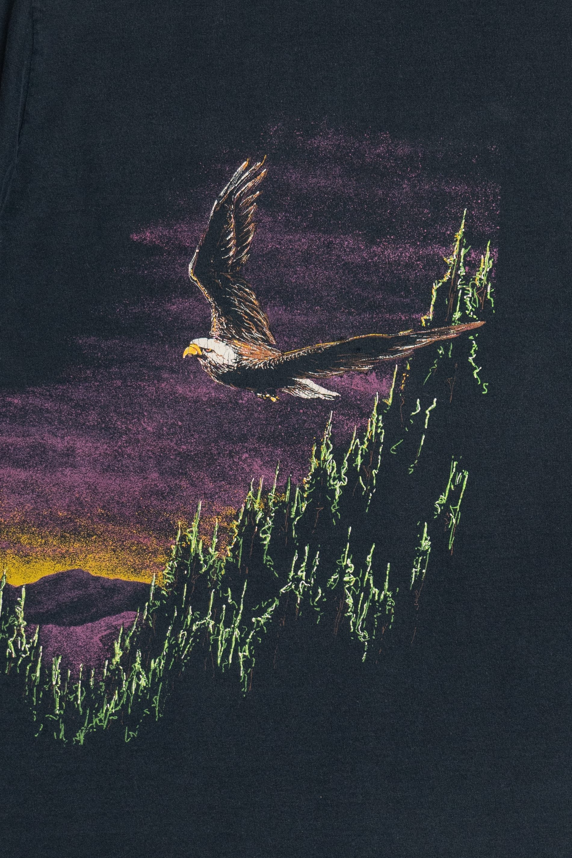 Vintage Eagle Wraparound Print Single Stitch T-Shirt (1990s)