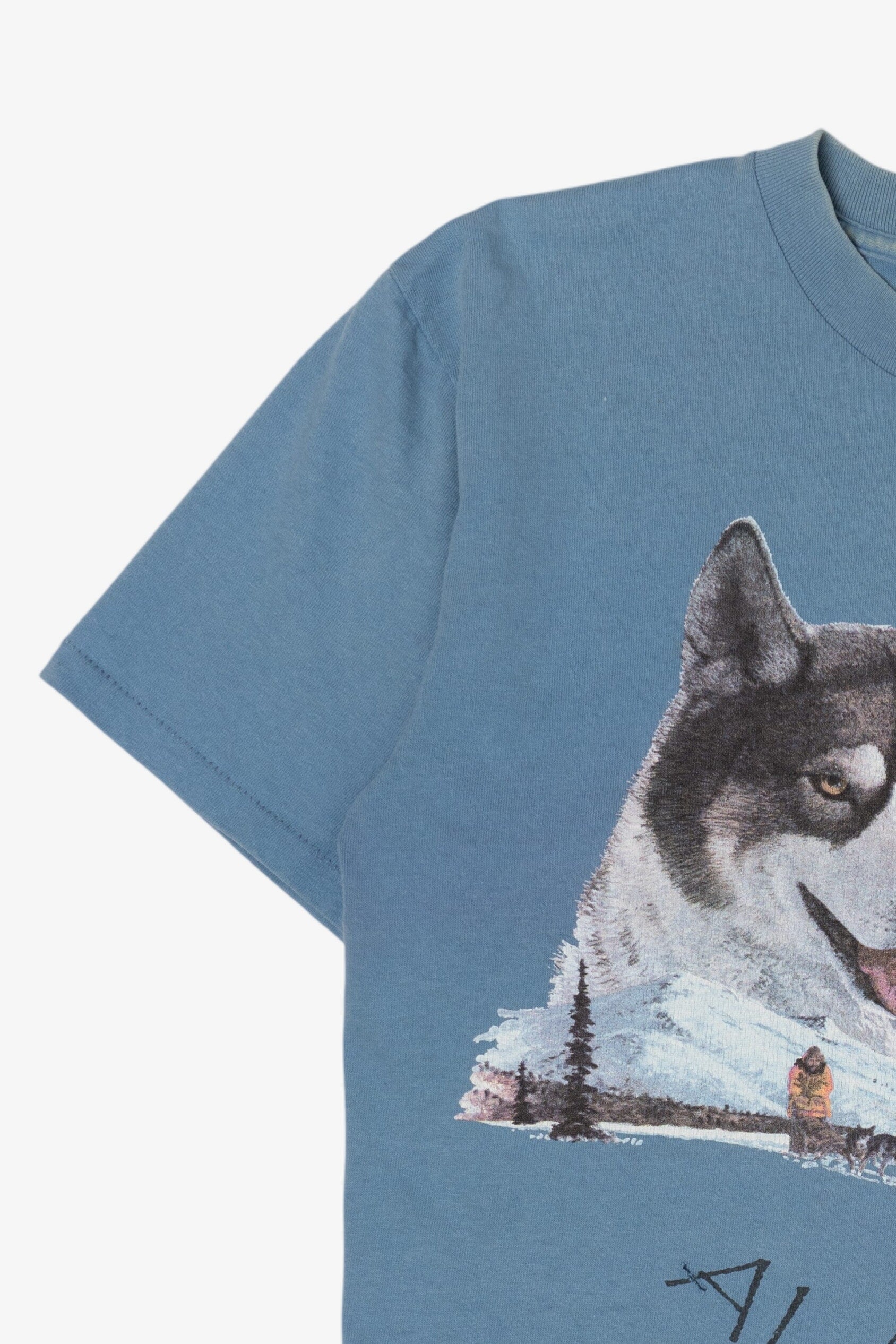Vintage Alaska Huskies Sled Dogs Single Stitch T-Shirt (1990s)