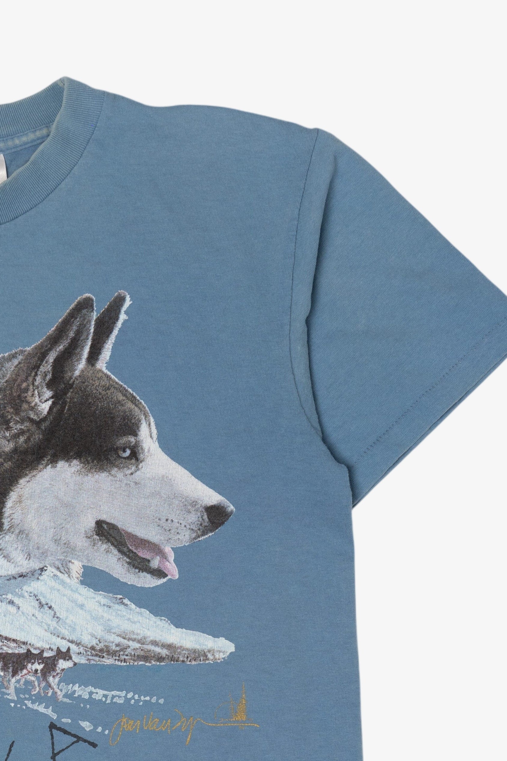 Vintage Alaska Huskies Sled Dogs Single Stitch T-Shirt (1990s)