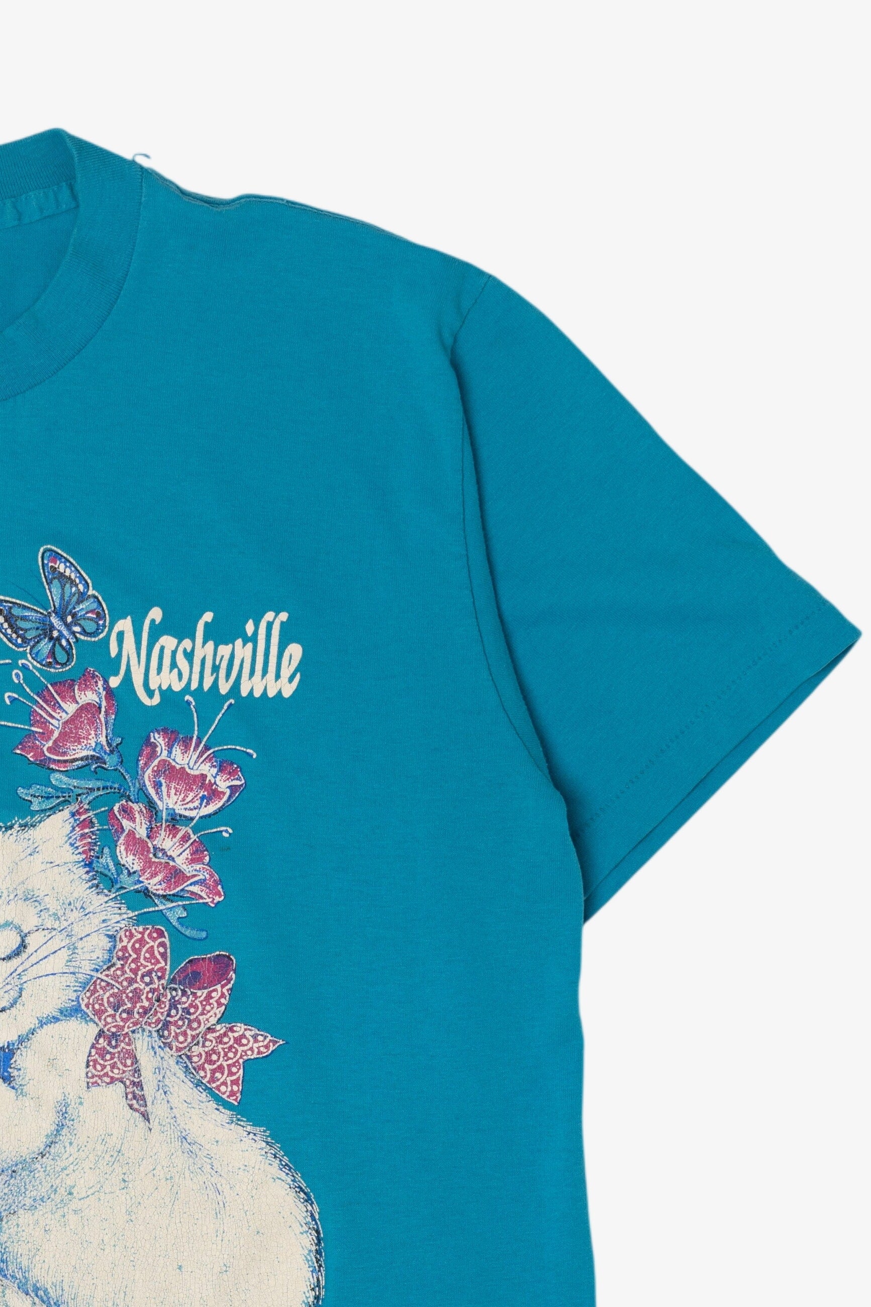 Vintage Blue Kittens Nashville Belton Single Stitch T-Shirt (1980s)