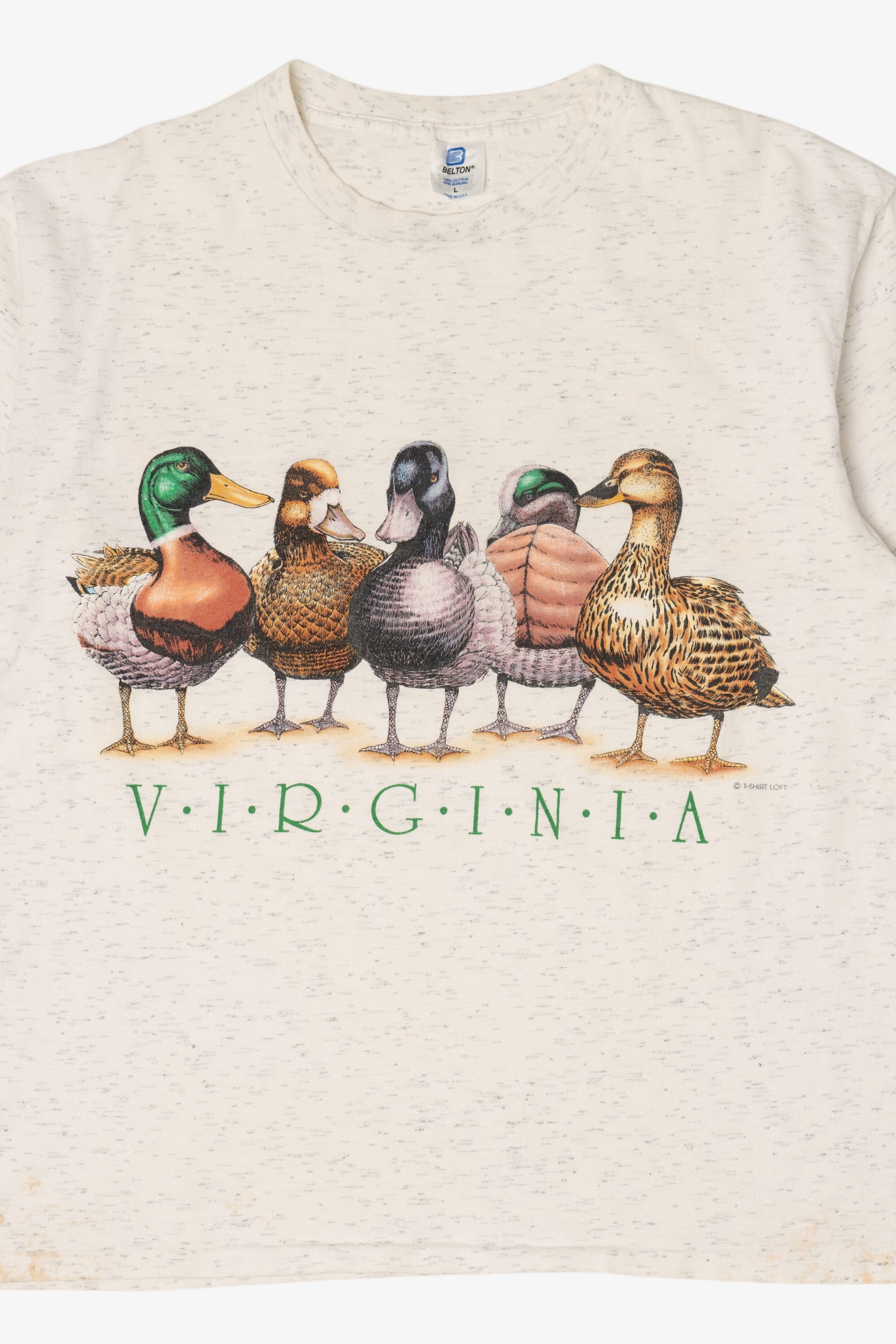 Vintage Virginia Ducks Front/Back Single Stitch T-Shirt (1990s)