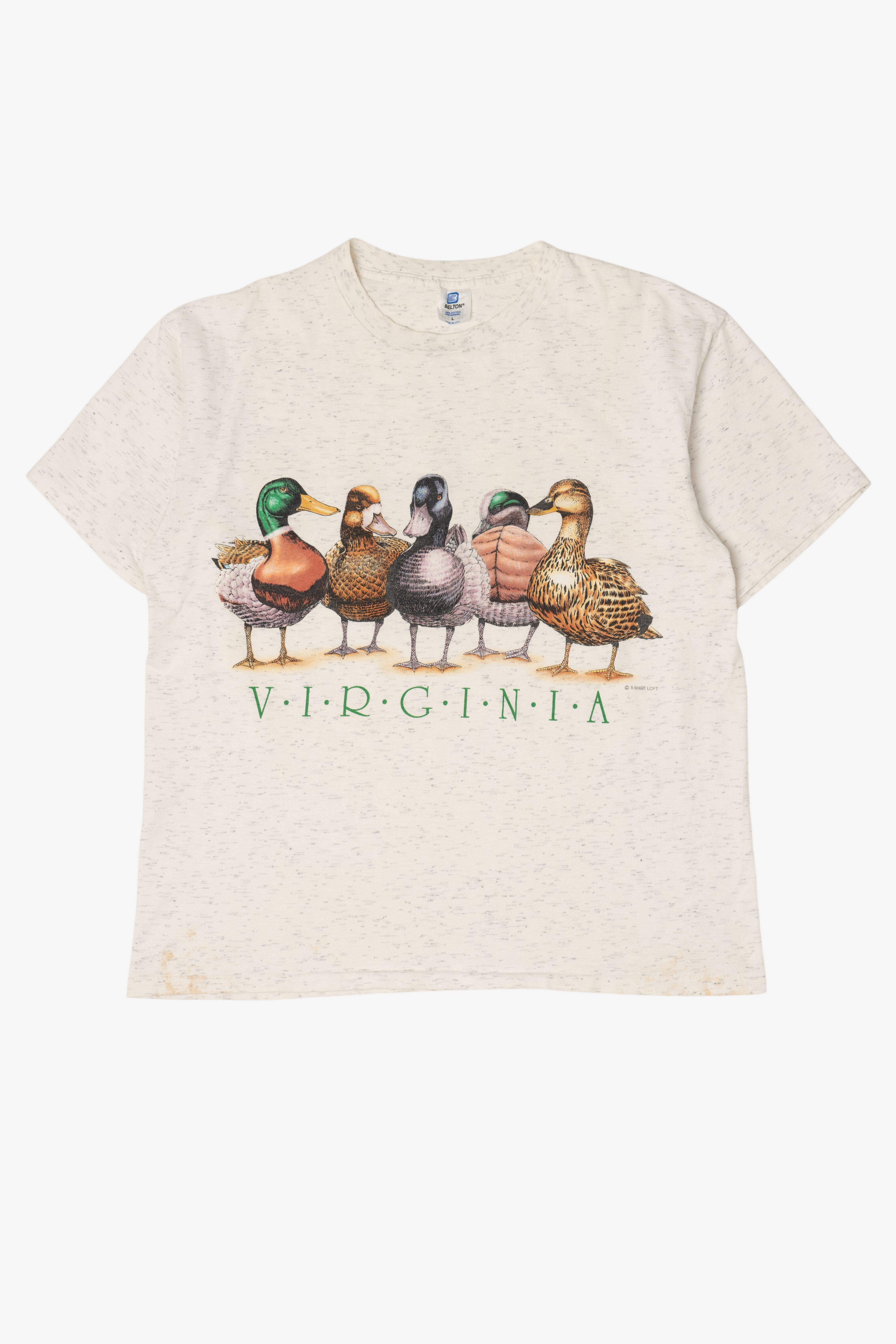 Vintage Virginia Ducks Front/Back Single Stitch T-Shirt (1990s)