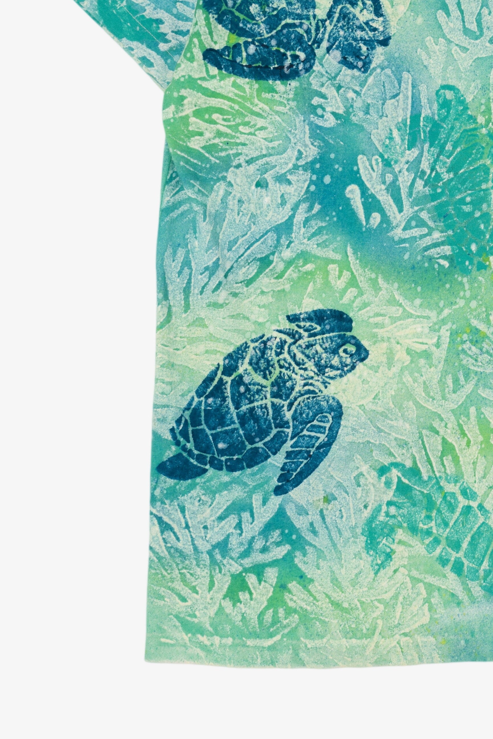 Vintage Sea Turtles All Over Tie Dye Print Single Stitch T-Shirt (1990s)