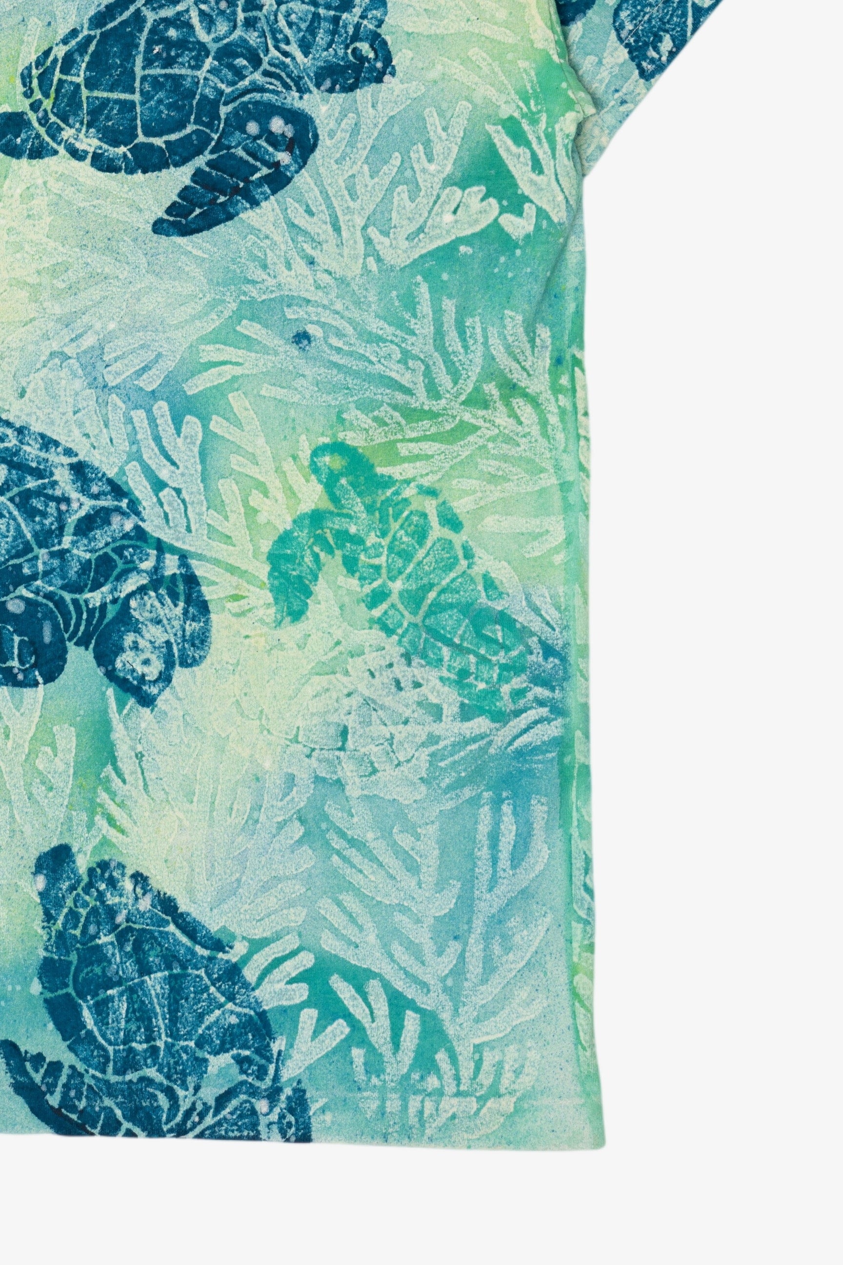 Vintage Sea Turtles All Over Tie Dye Print Single Stitch T-Shirt (1990s)