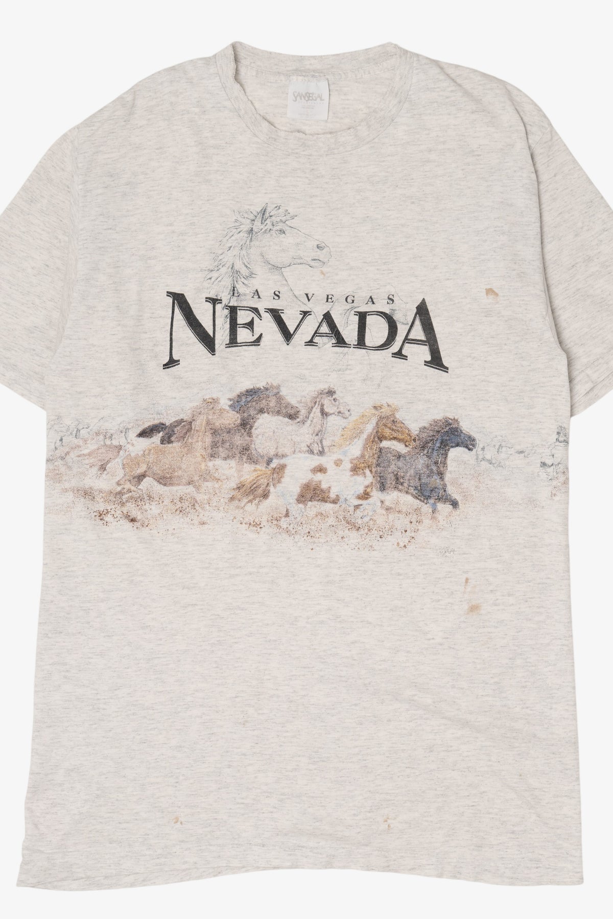 Vintage Las Vegas Horses Running Wrap Around T-Shirt (1990s)