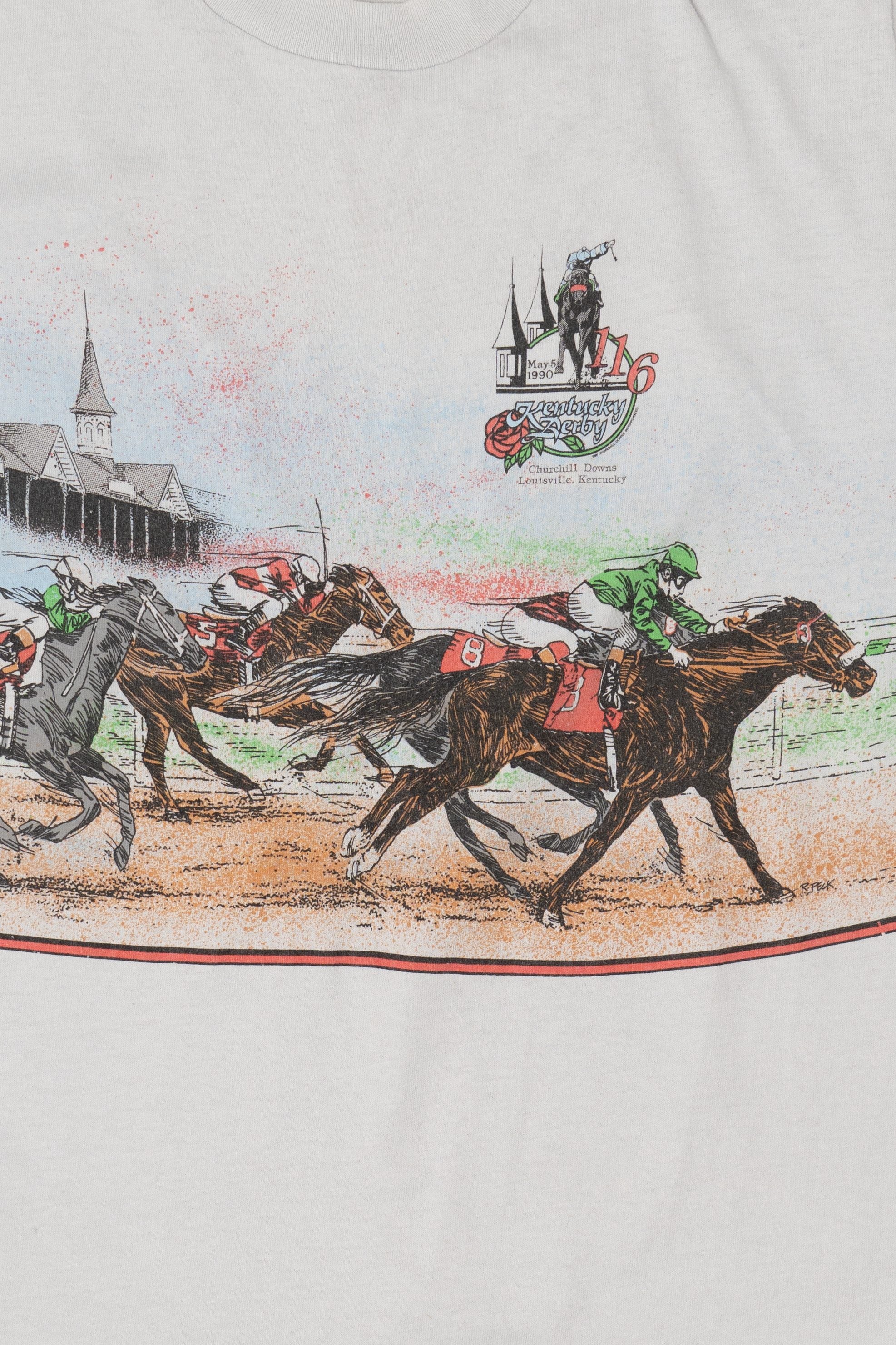 Vintage Kentucky Derby Wrap Around Single Stitch T-Shirt (1990s)