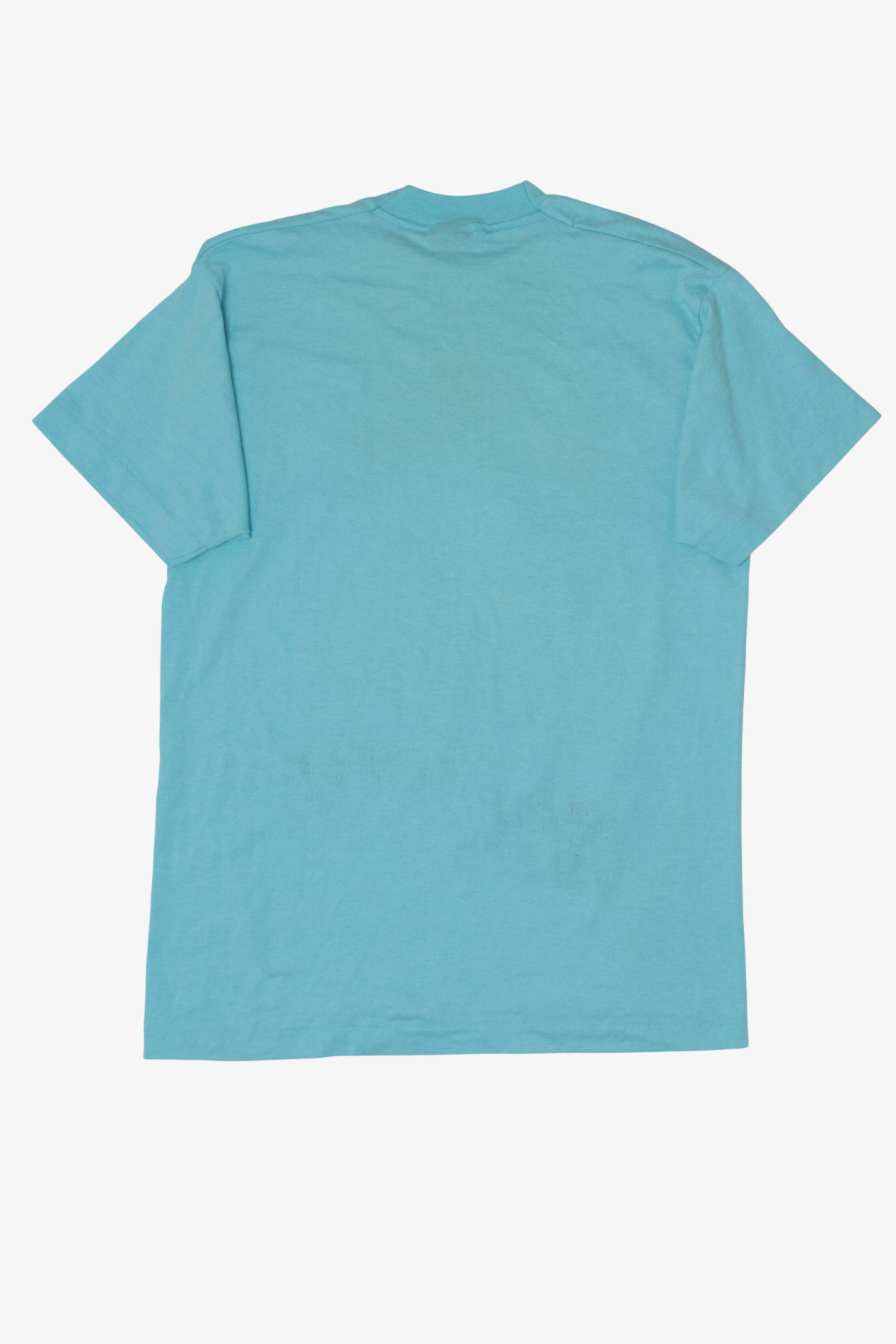 Vintage Blue "Wildflowers" Missouri Hummingbird T-Shirt (1990s)