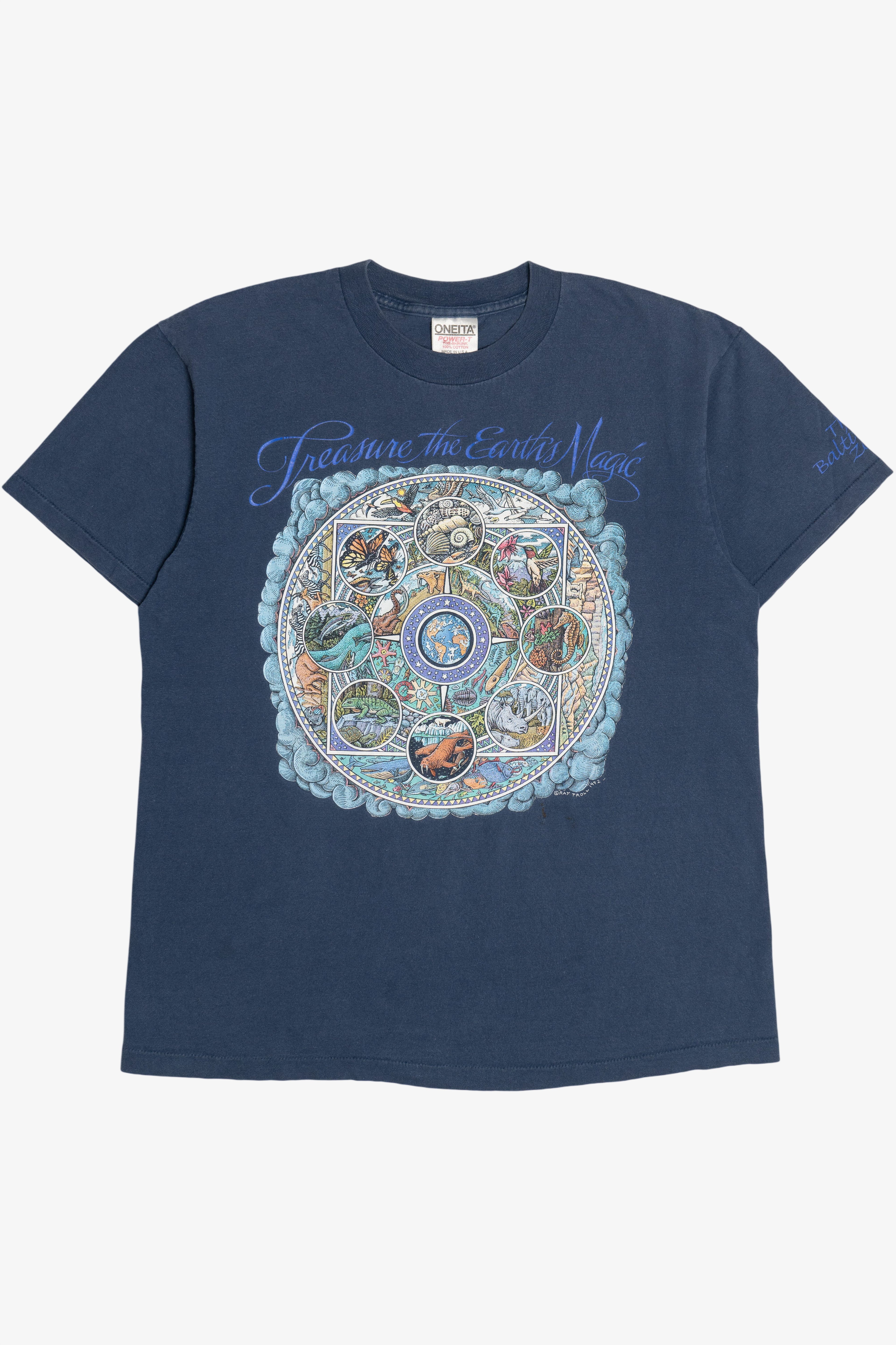 Vintage "Treasure The Earth's Magic" Animals & Nature Single Stitch T-Shirt (1990s)
