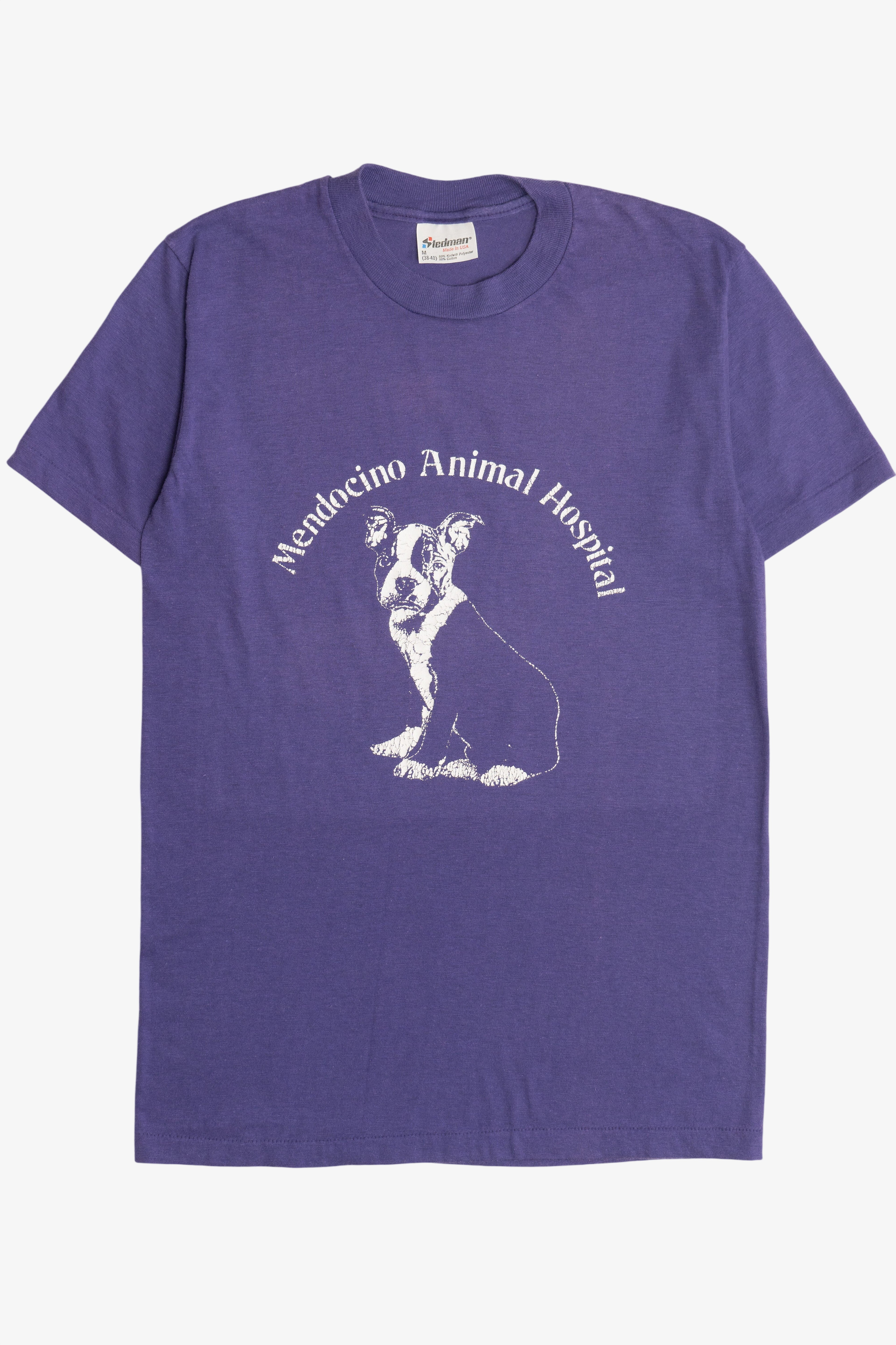 Vintage "Mendocino Animal Hospital" Puppy T-Shirt (1990s)