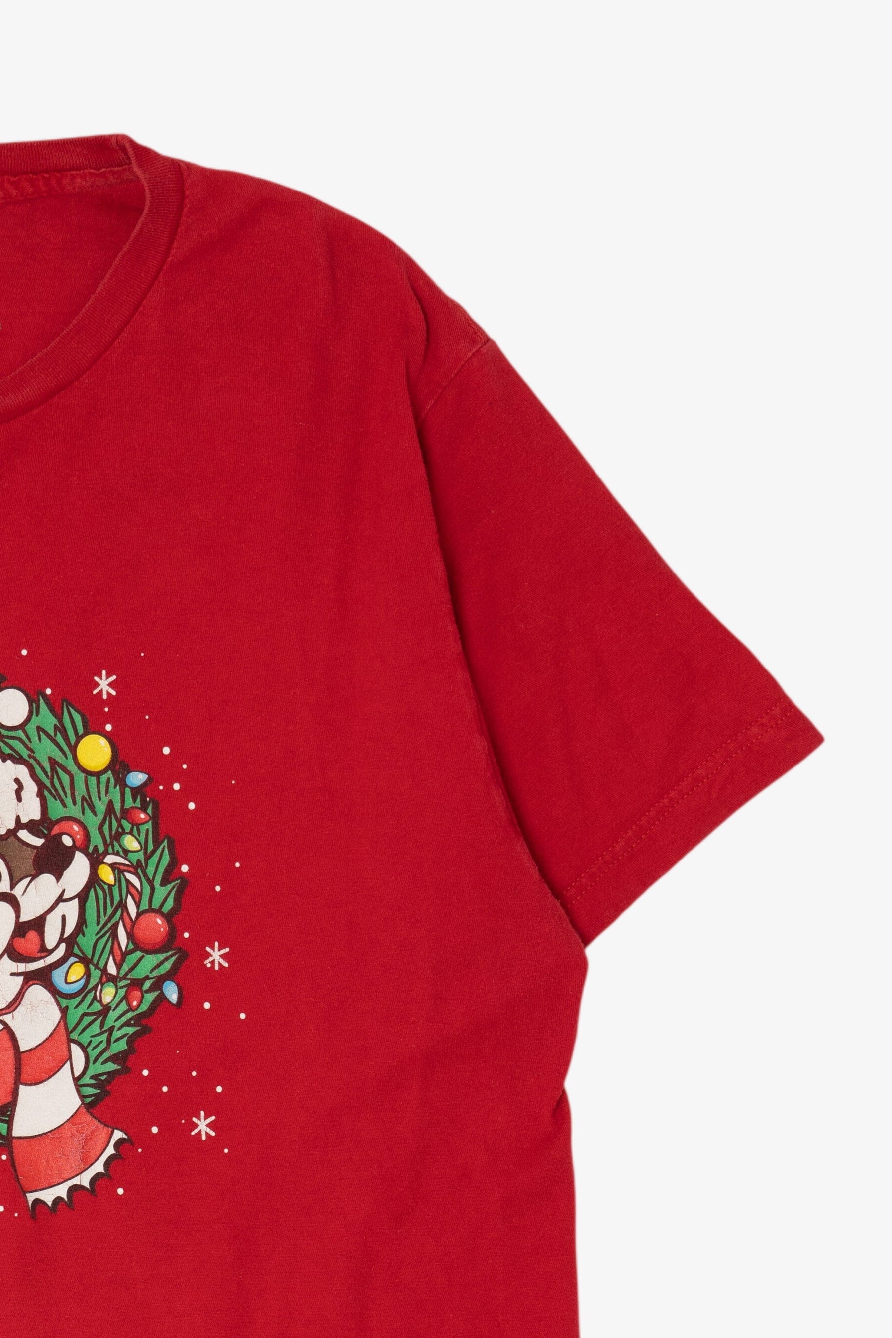 Red Buc-ee's Christmas "Never Calm Always Bright" T-Shirt (2020s)