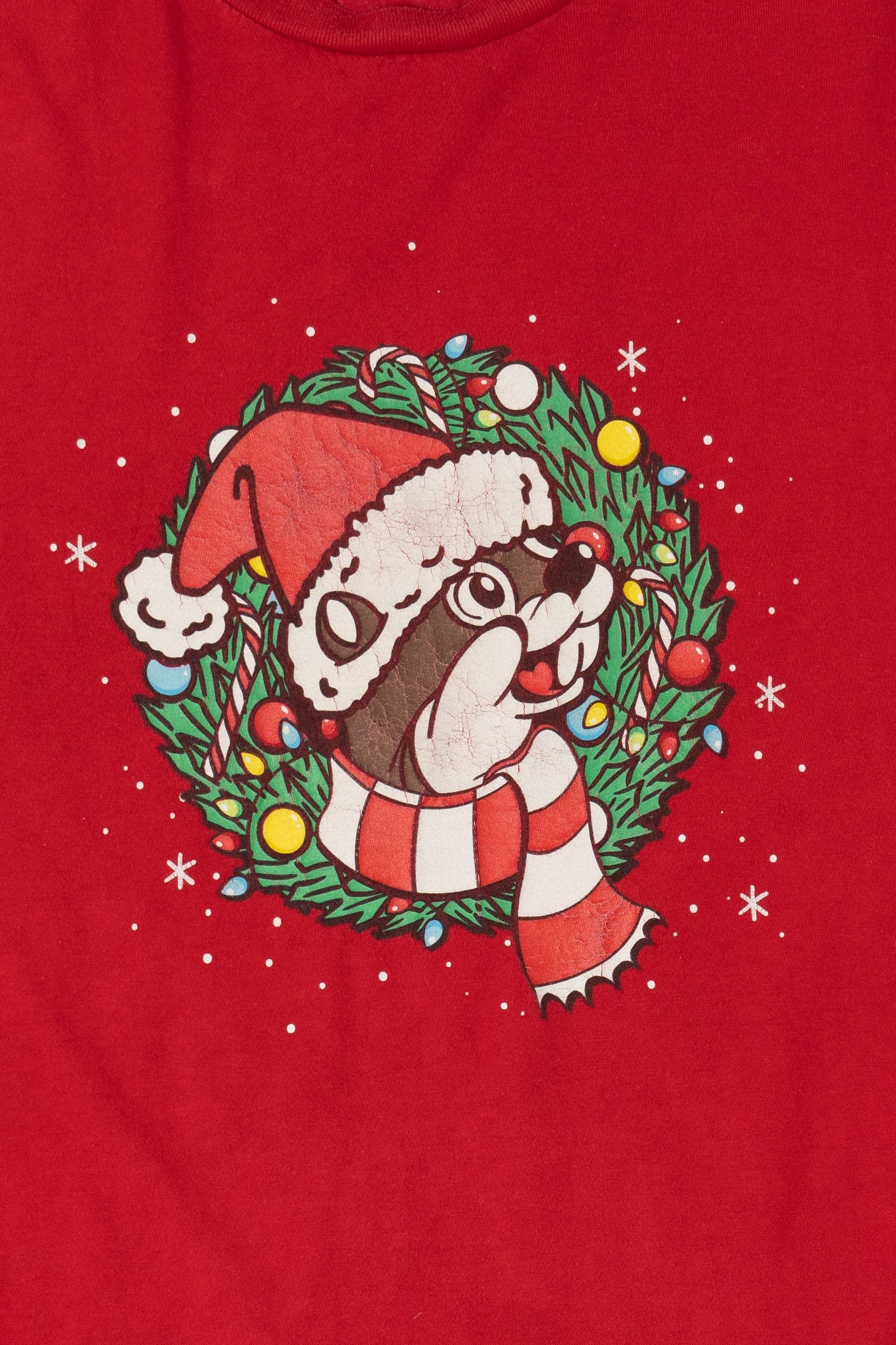 Red Buc-ee's Christmas "Never Calm Always Bright" T-Shirt (2020s)