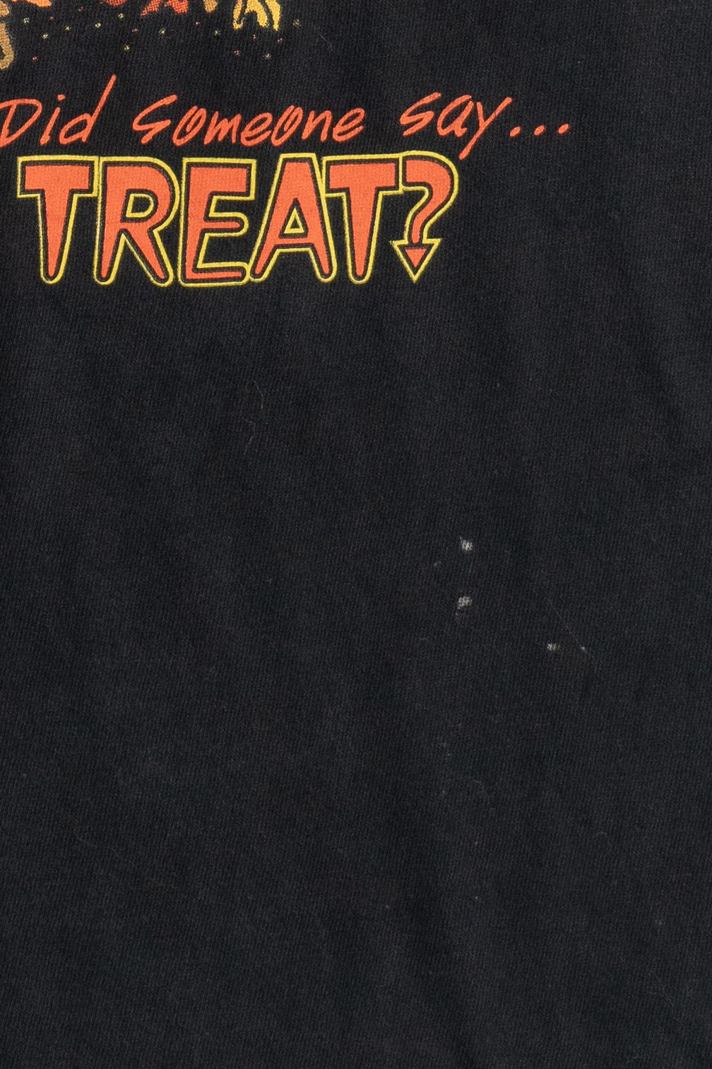 Vintage Distressed "Trick Or Treat?" Witchy Cat Halloween T-Shirt (1990s)