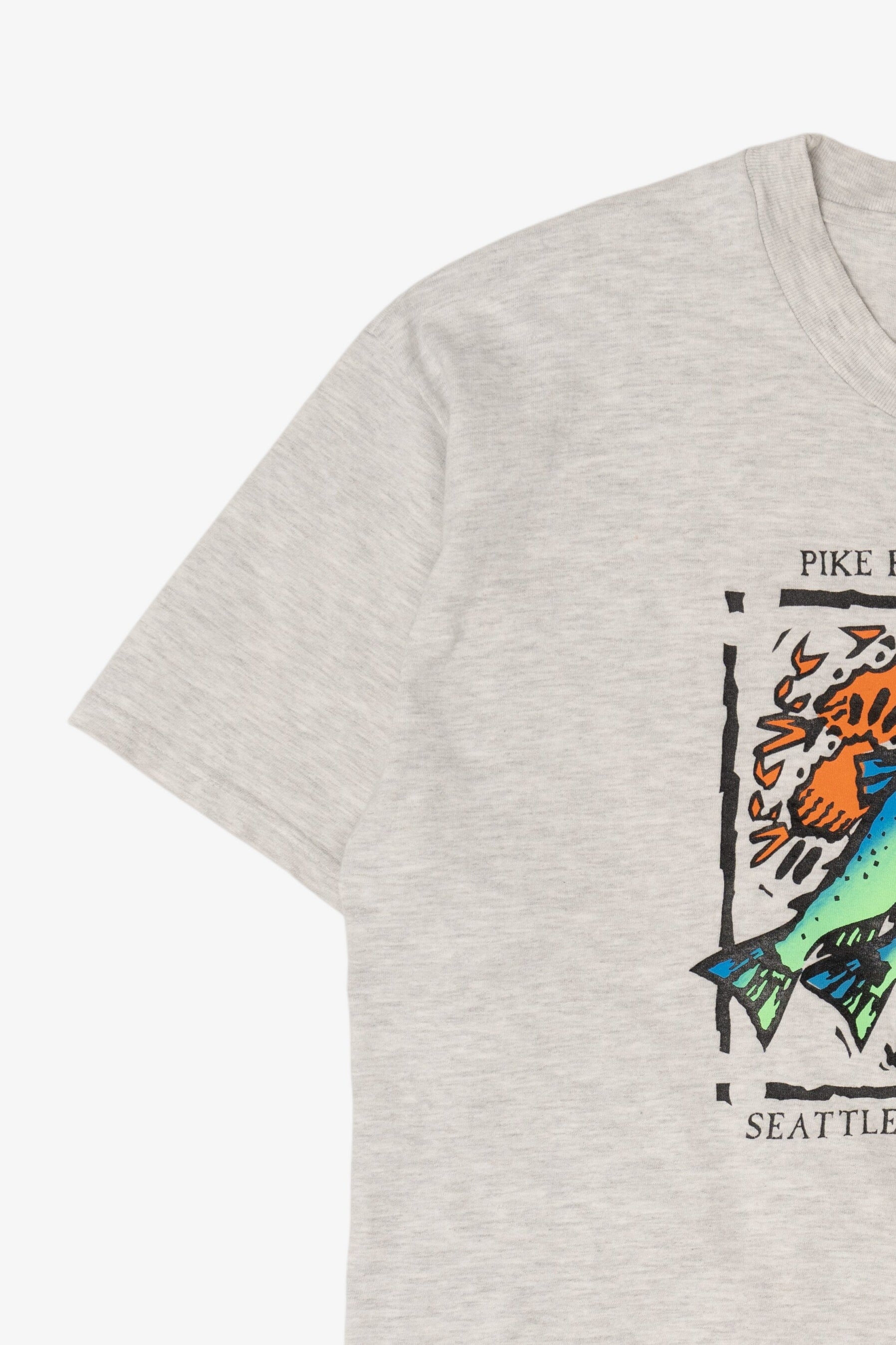 Vintage Light Gray "Pike Place Market" Seattle Washington T-Shirt (1990s)