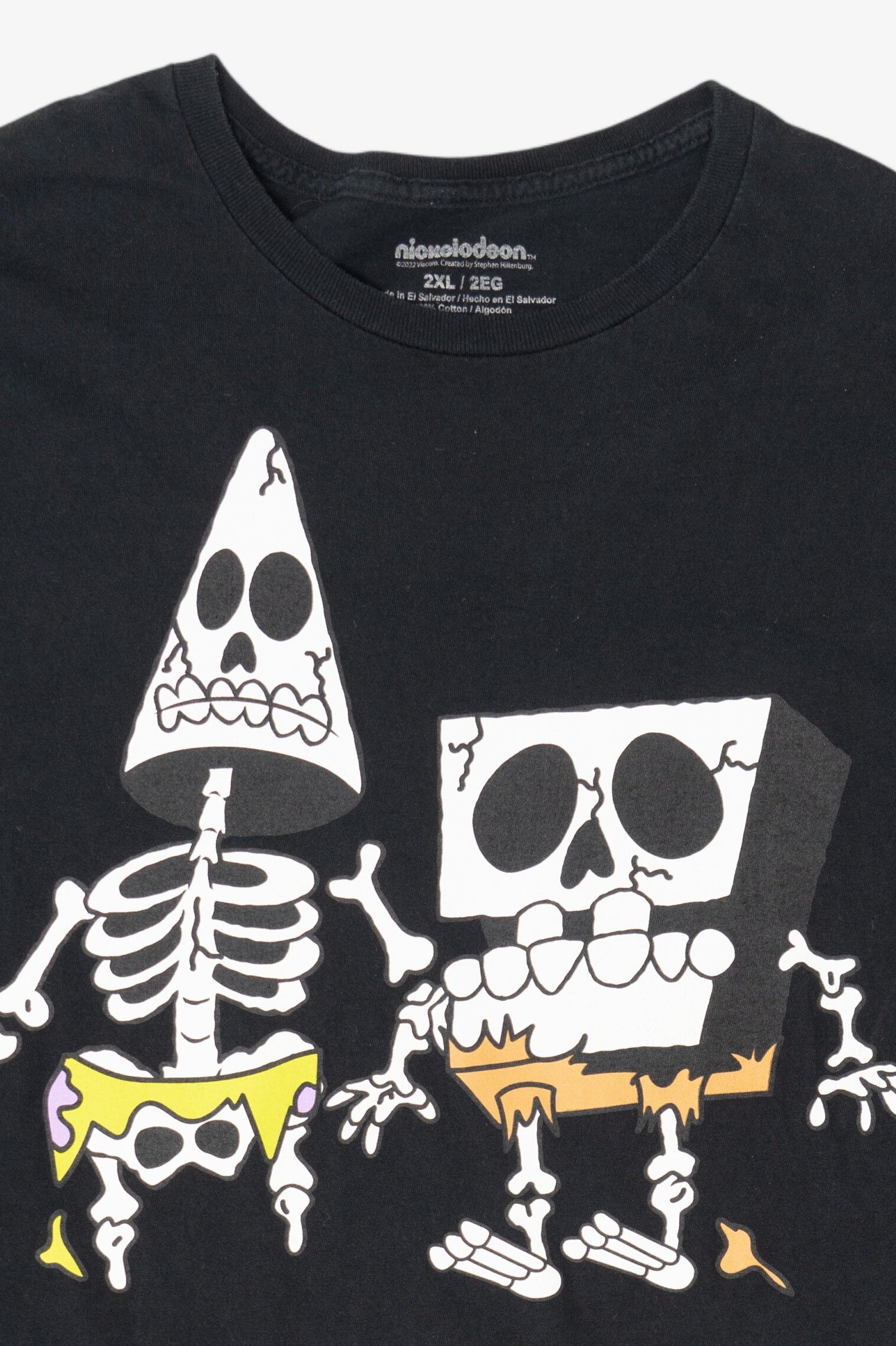Spongebob Squarepants And Patrick Skeletons T-Shirt (2020s)