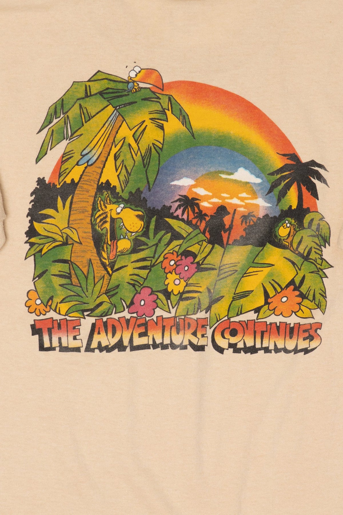 Vintage Beige "Centrifuge '85" Single Stitch T-Shirt (1980s)