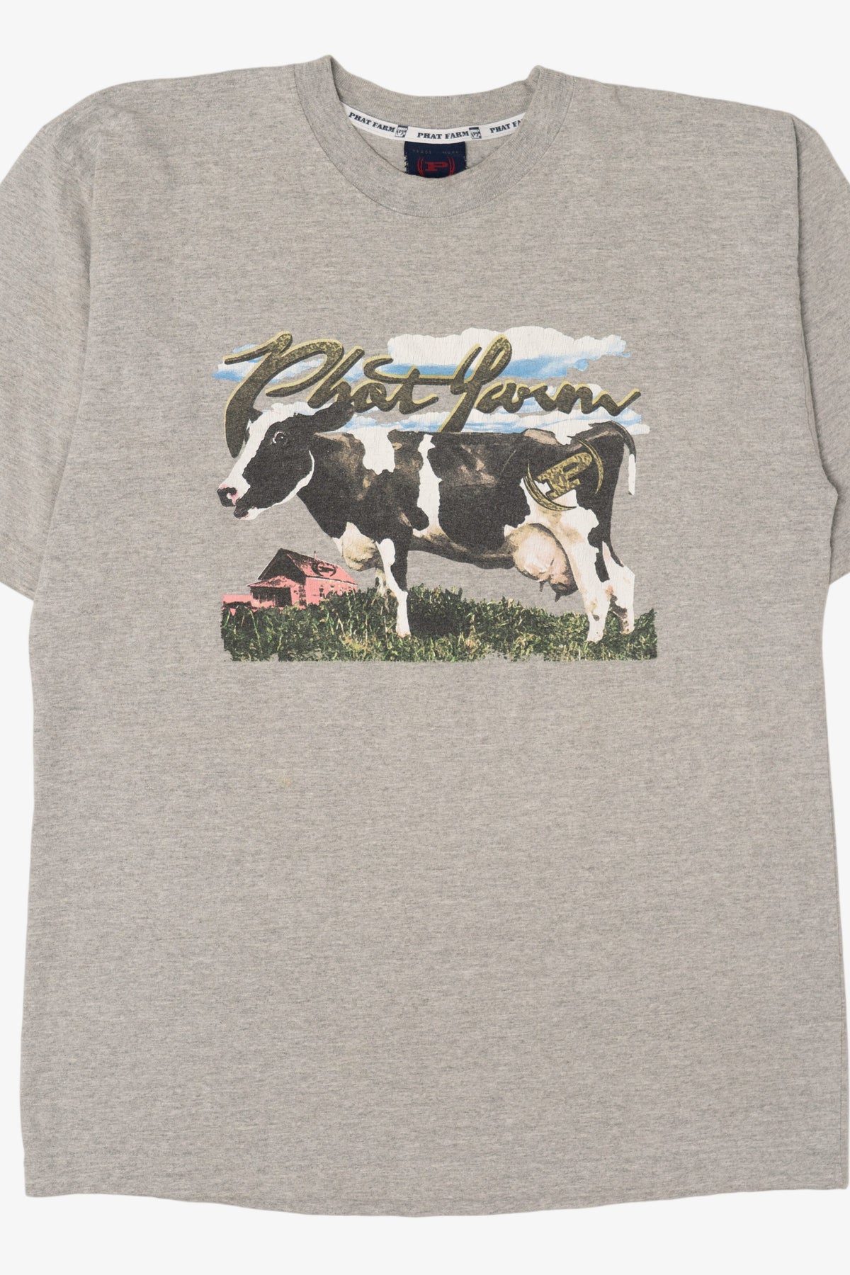Vintage Gray Phat Farm Cow T-Shirt (2000s)