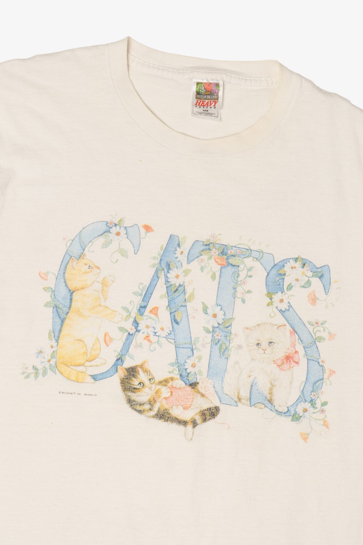 Vintage Cats White T-Shirt (1990s)