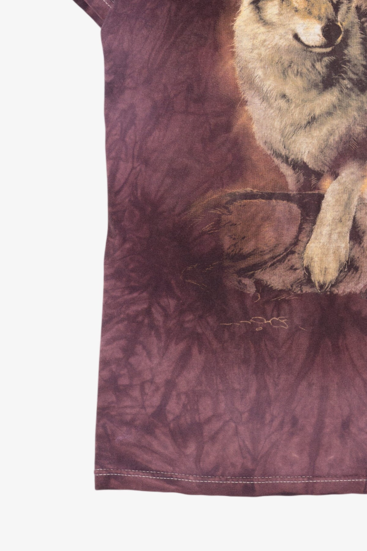 Vintage Purple Tie Dye Wolves T-Shirt (2000s)