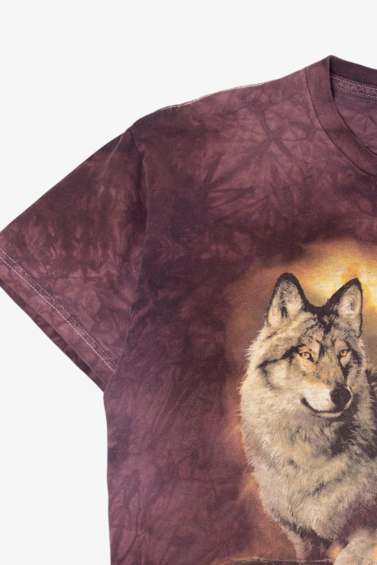 Vintage Purple Tie Dye Wolves T-Shirt (2000s)